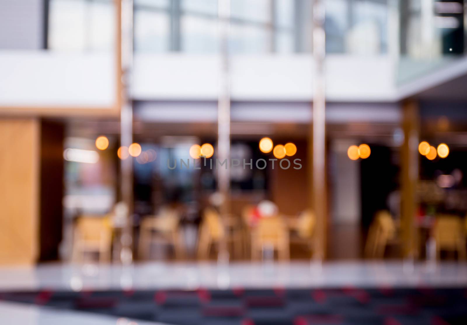 Abstract blur beautiful restaurant interior for background