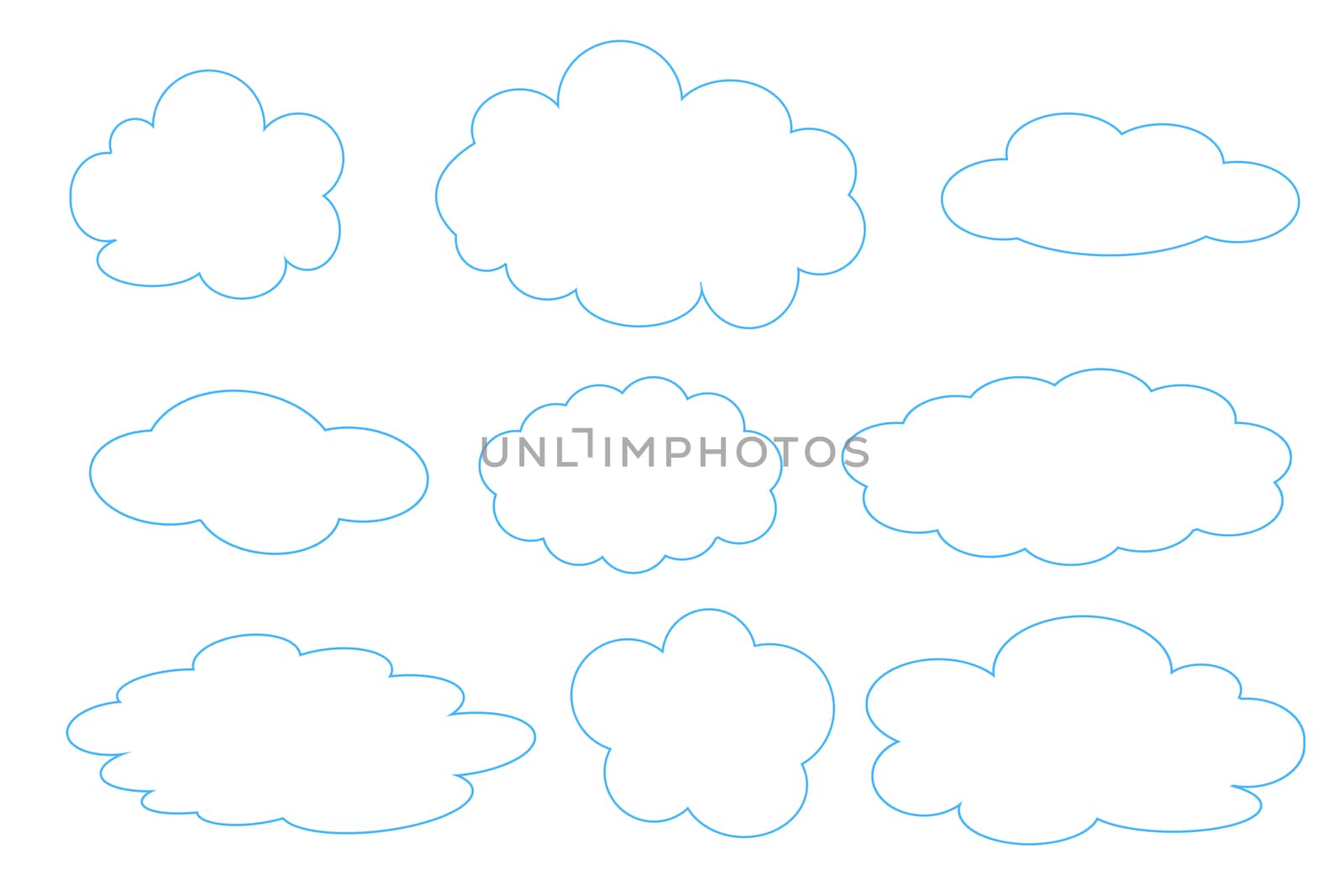 Set of different clouds by chandlervid85