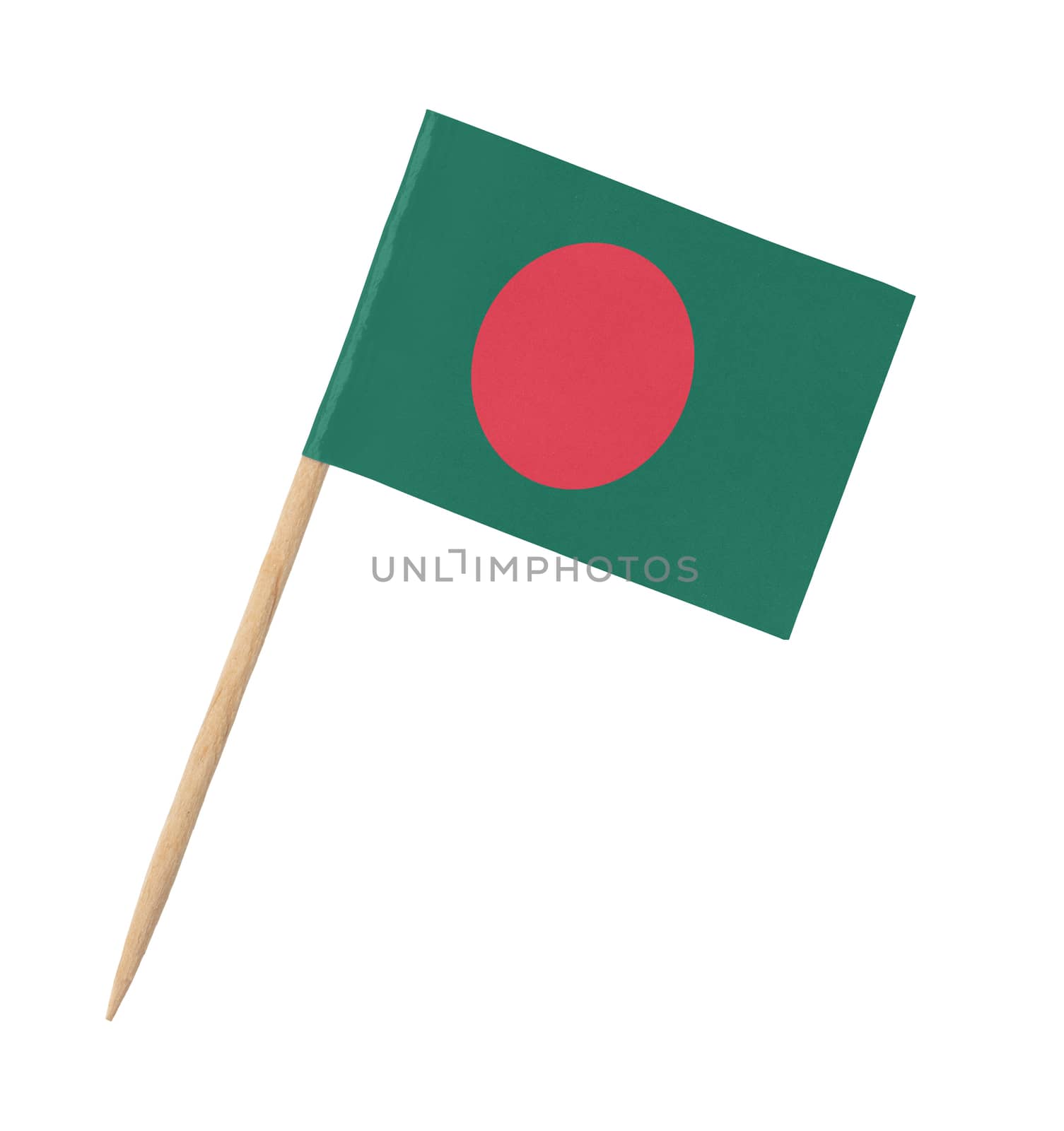 Small paper flag of Bangladesh on wooden stick by michaklootwijk