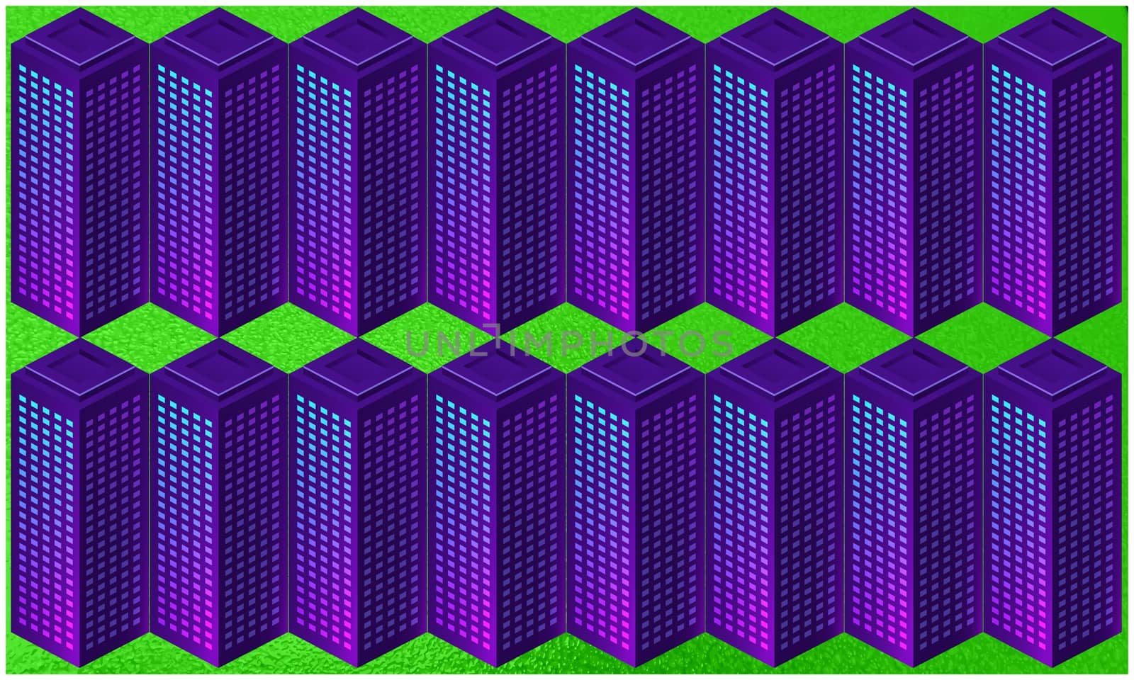 digital textile design of big blocks on abstract background