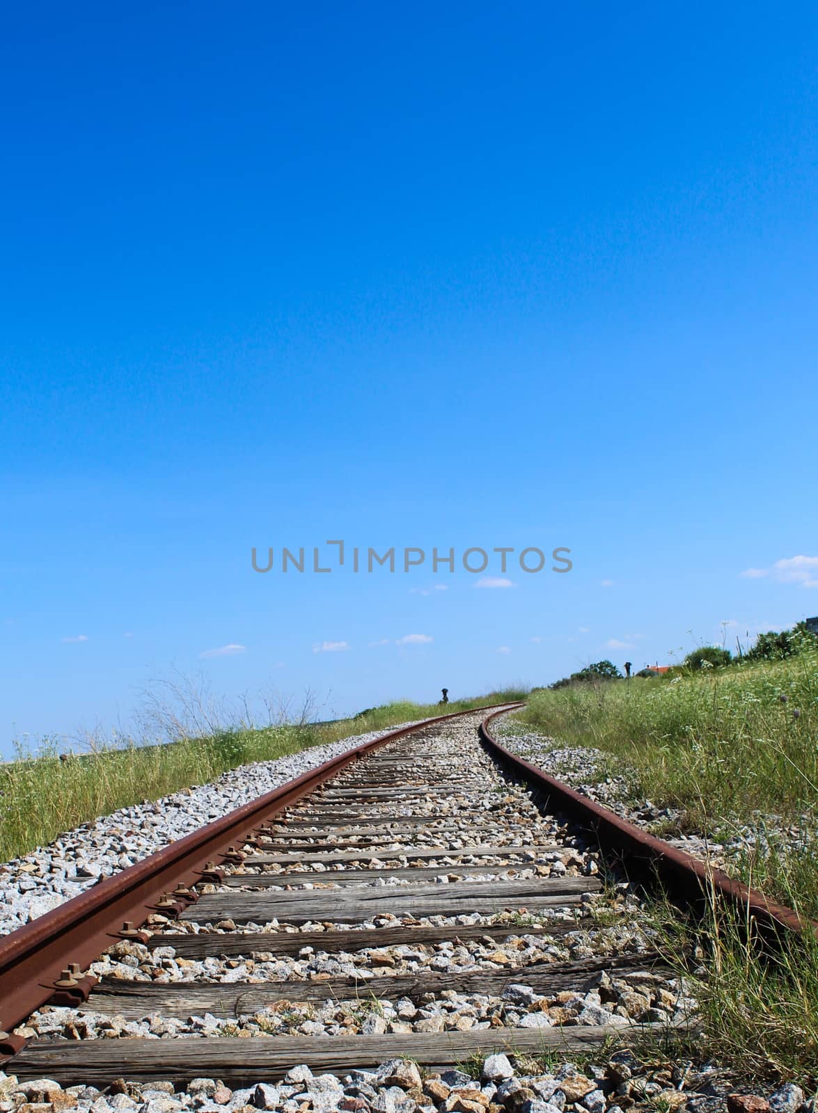 The old railroad goes into the distance to the right. by mahirrov