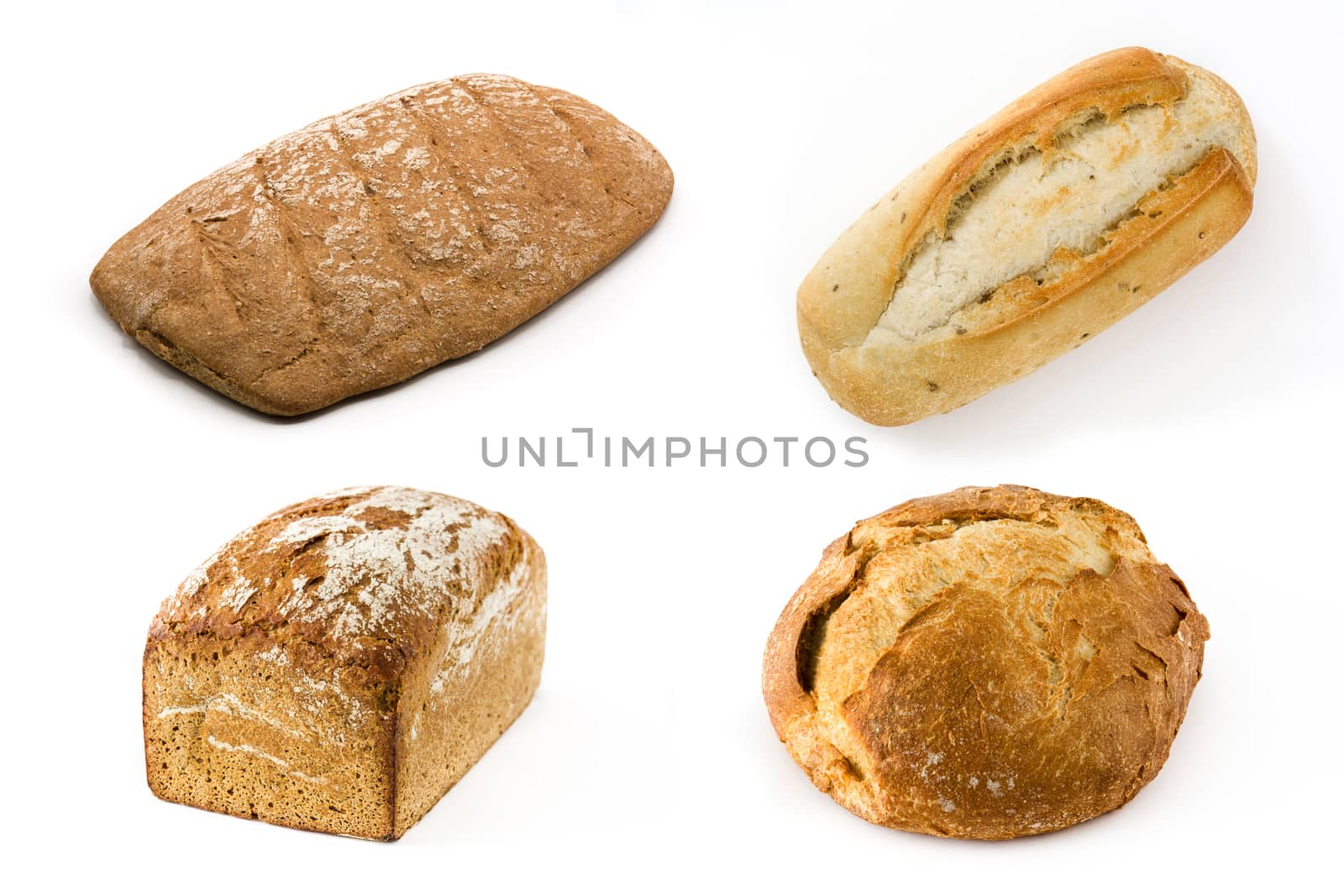 Collage of different breads by chandlervid85