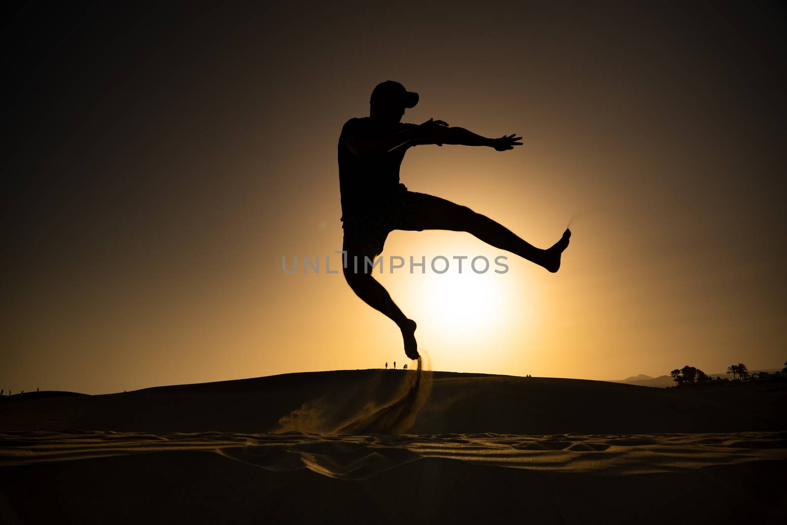 Man Jumping Silhouette by samULvisuals