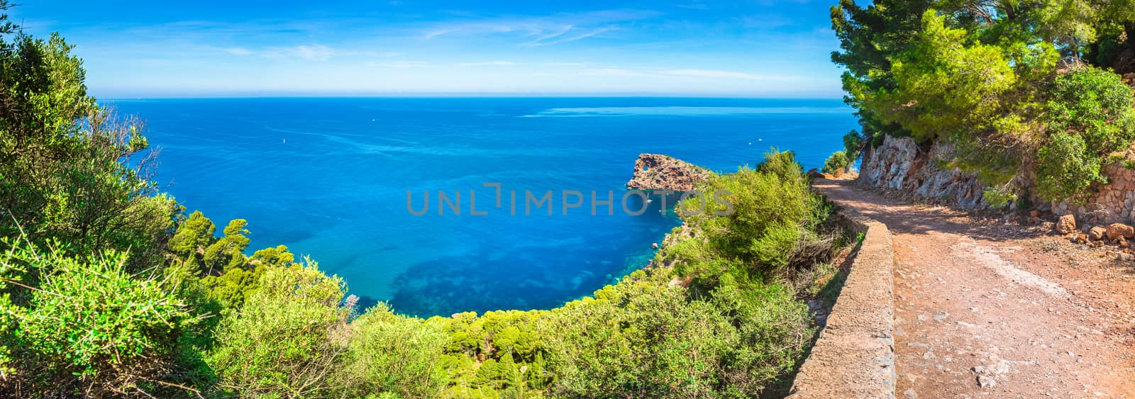 Spain summer holiday travel on Mallorca island, beautiful natural seaside panorama