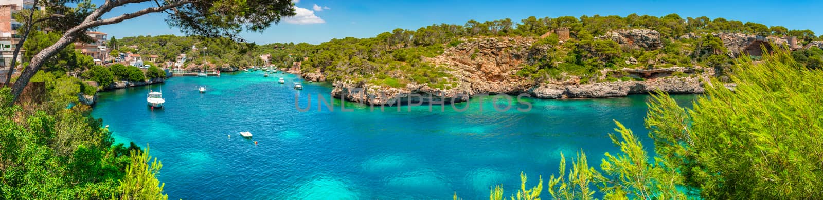 Beautiful bay of Cala Figuera, seaside panorama on Majorca, Balearic Islands