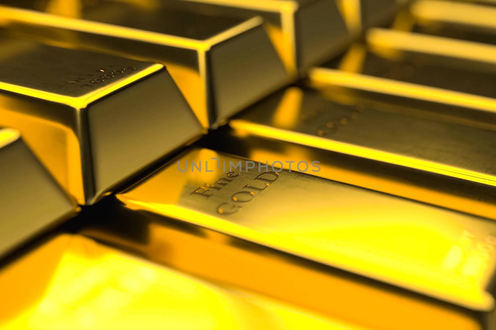 Gold bars. Gold in form of bullion. by DePo