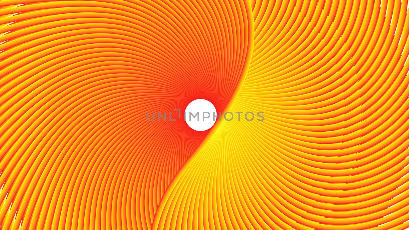 Illustration of orange color spirograph by Photochowk