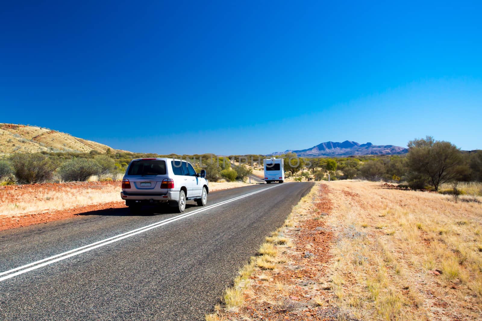 Namatjira Drive near Mt Zeil in Northern Territory, Australia