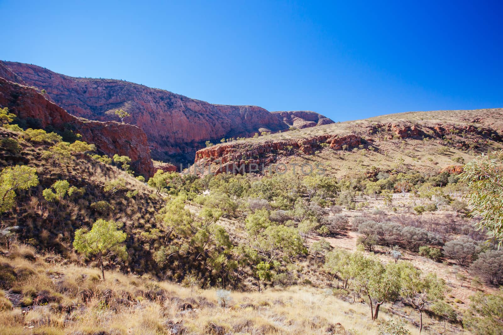 The impressive views of Ormiston Gorge in the West MacDonnell Ranges in Northern Territory, Australia