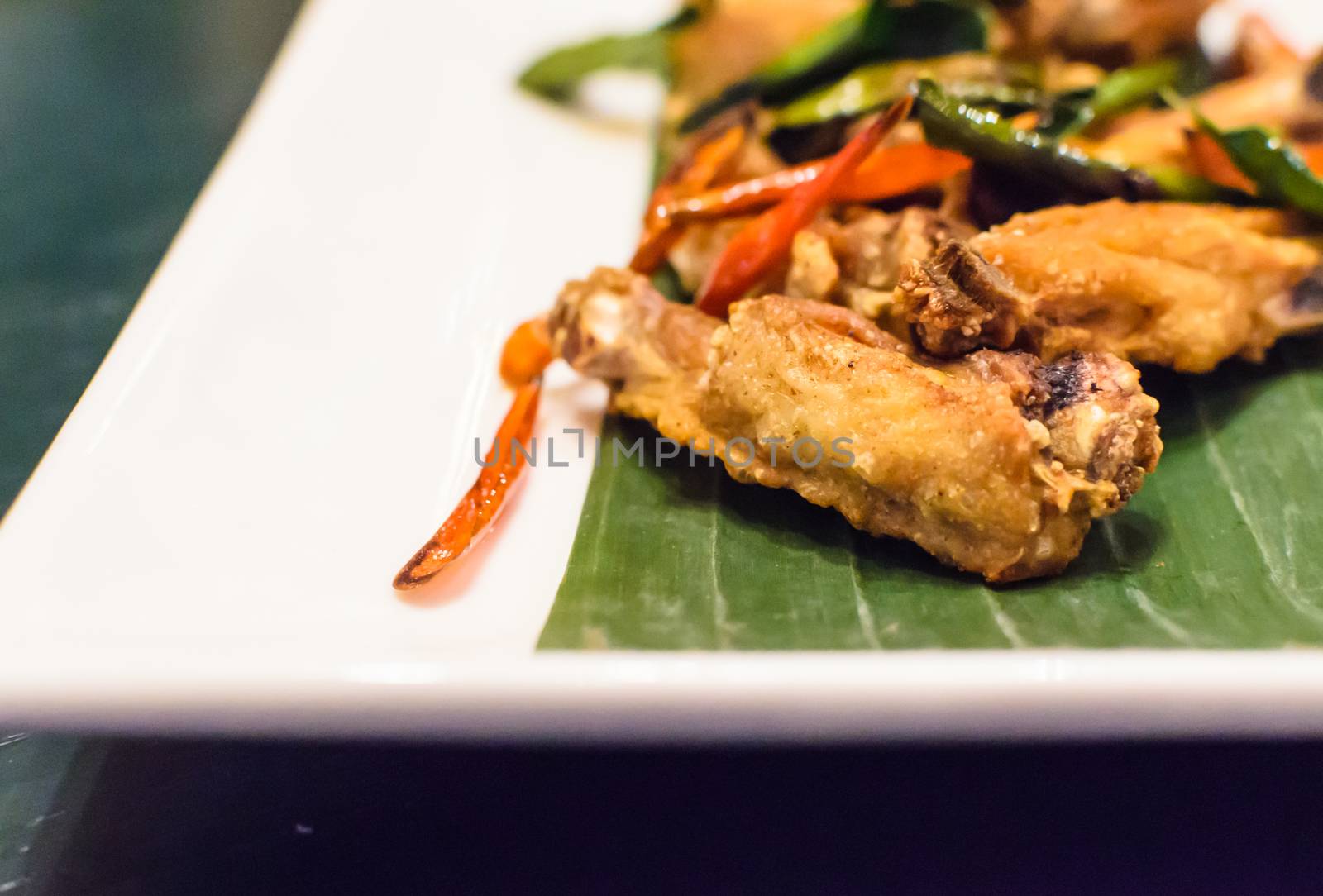 Fried Chicken of Thai food.