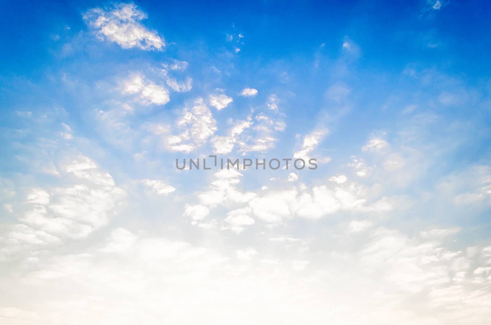 The blue sky clouds sunrise in the morning.