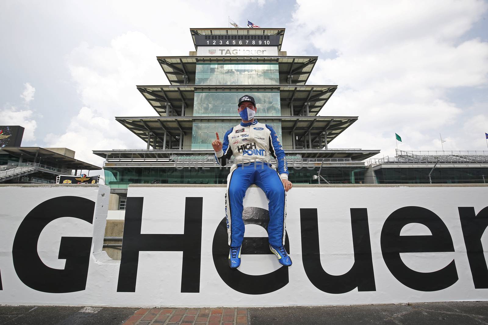 Chase Briscoe (98) wins the Pennzoil 150 at the Brickyard at Indianapolis Motor Speedway in Indianapolis, .