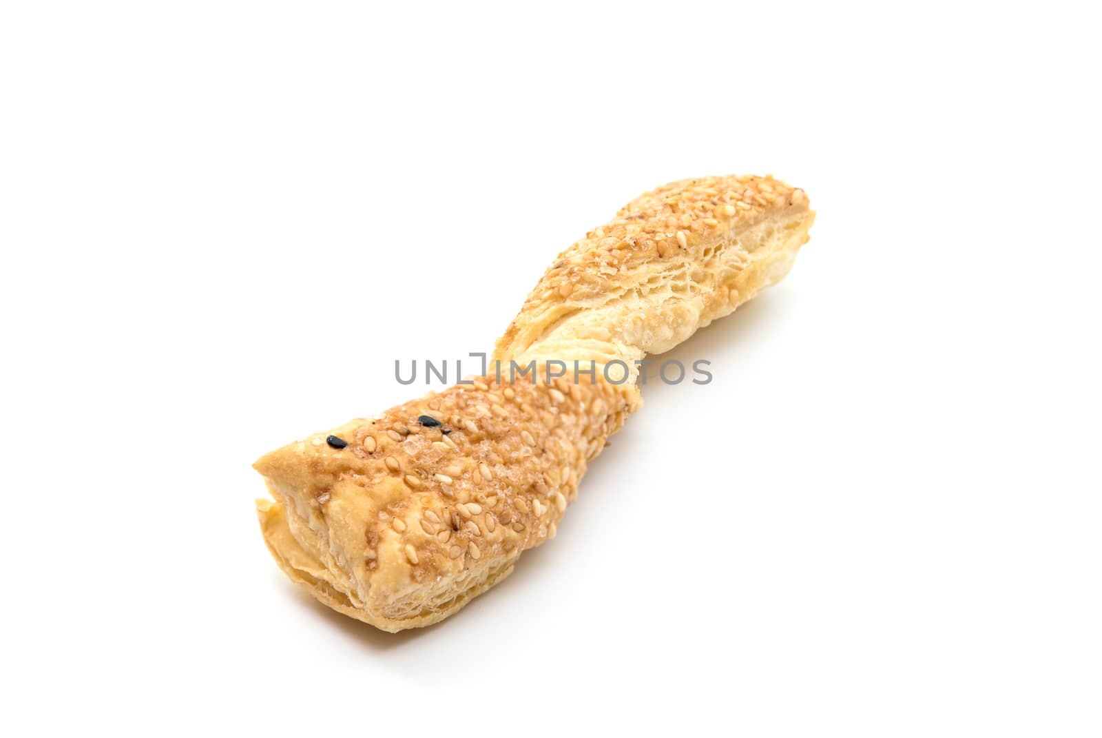 Sugar Biscuits Bread isolated on white background.