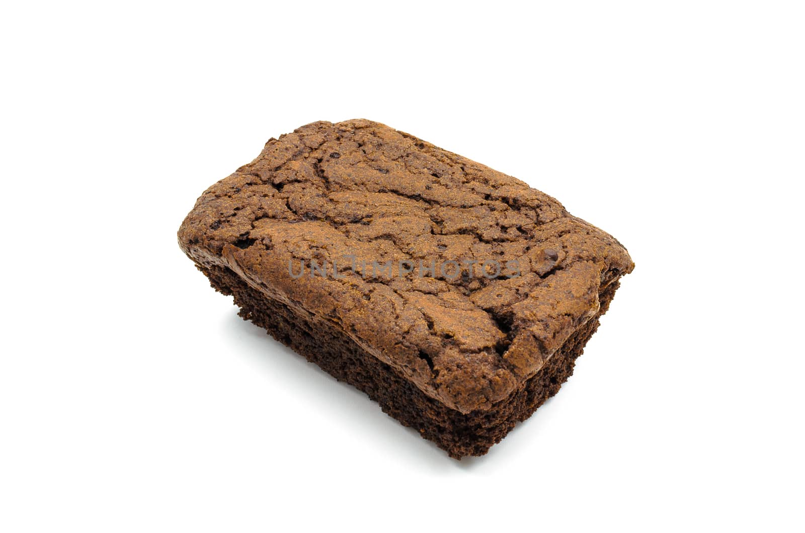 A Chocolate Brownie isolated on whtie background.