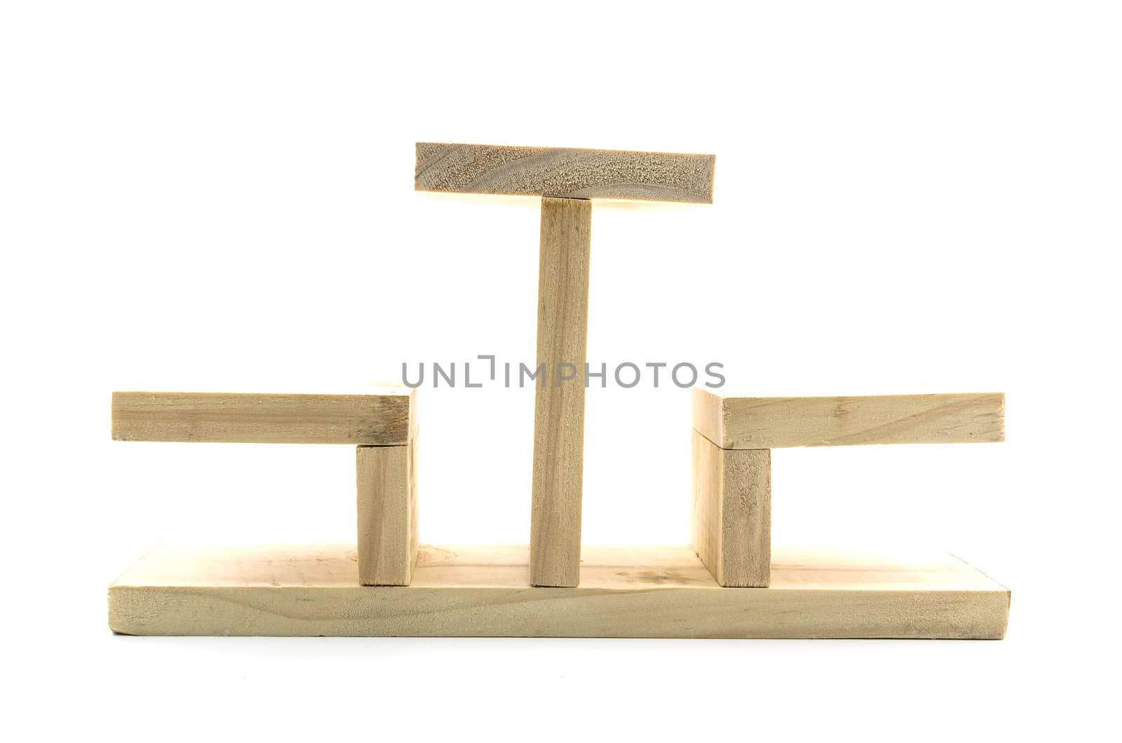A Wood Rank Accessories Object on the white isolated background.