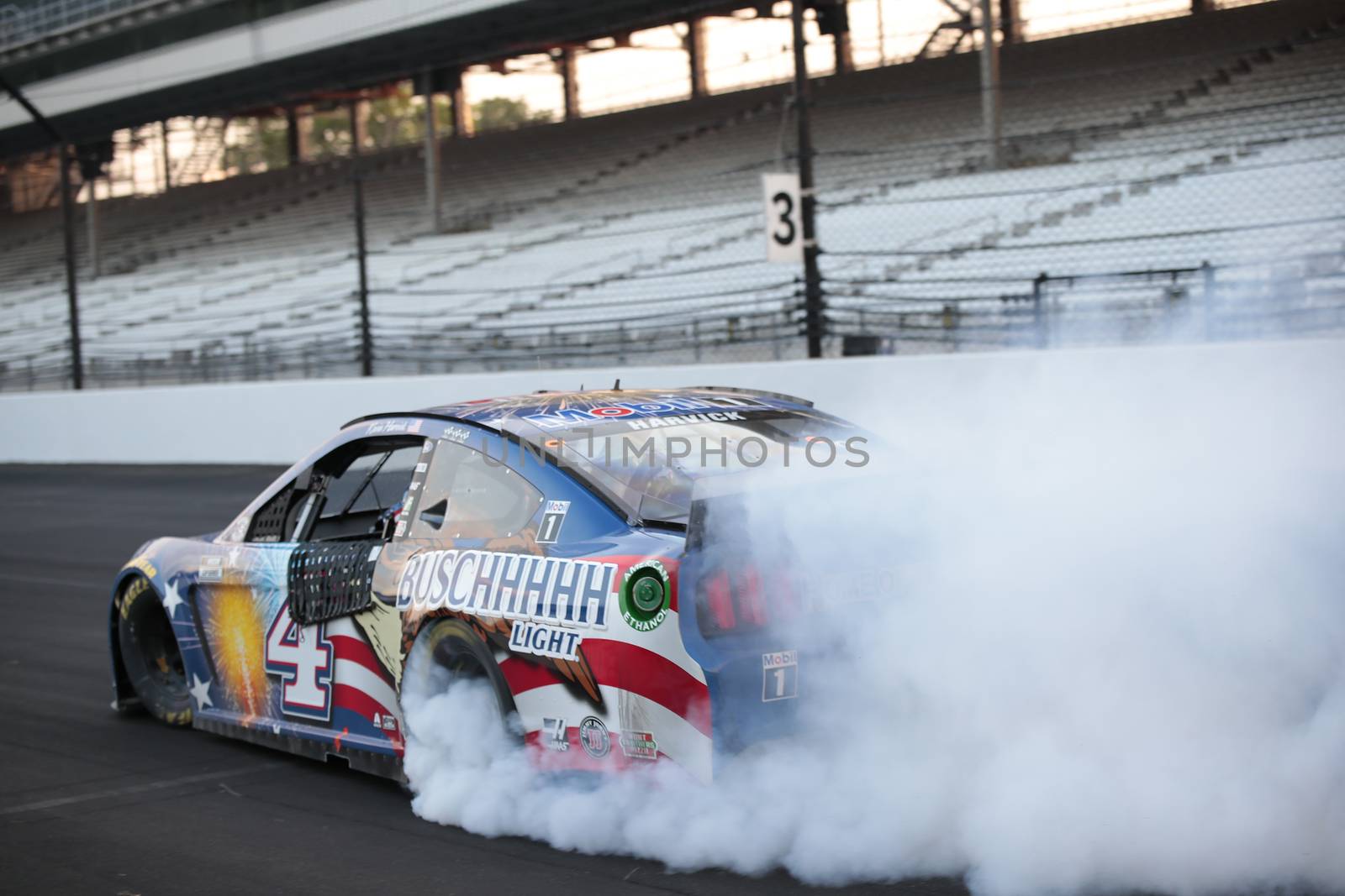 Kevin Harvick (4) wins the Big Machine Hand Sanitizer 400 Powered by Big Machine Records at Indianapolis Motor Speedway in Indianapolis, .