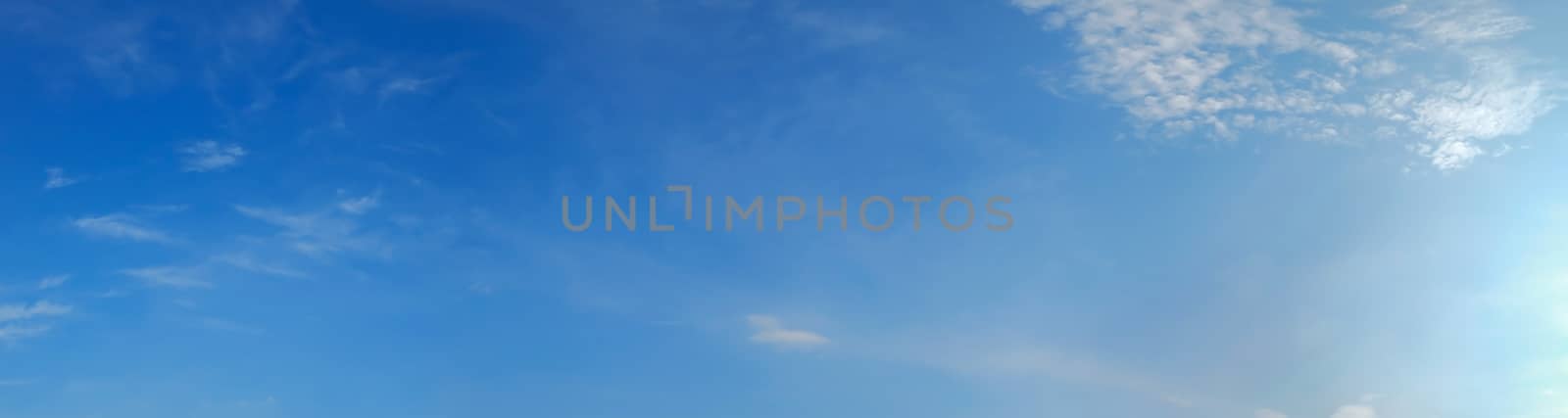 Panorama sky with cloud on a sunny day.  by Tanarch