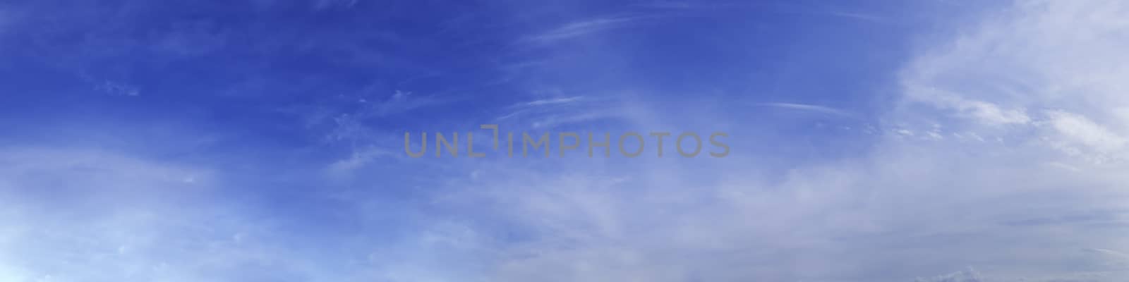 Panorama sky with cloud on a sunny day. by Tanarch