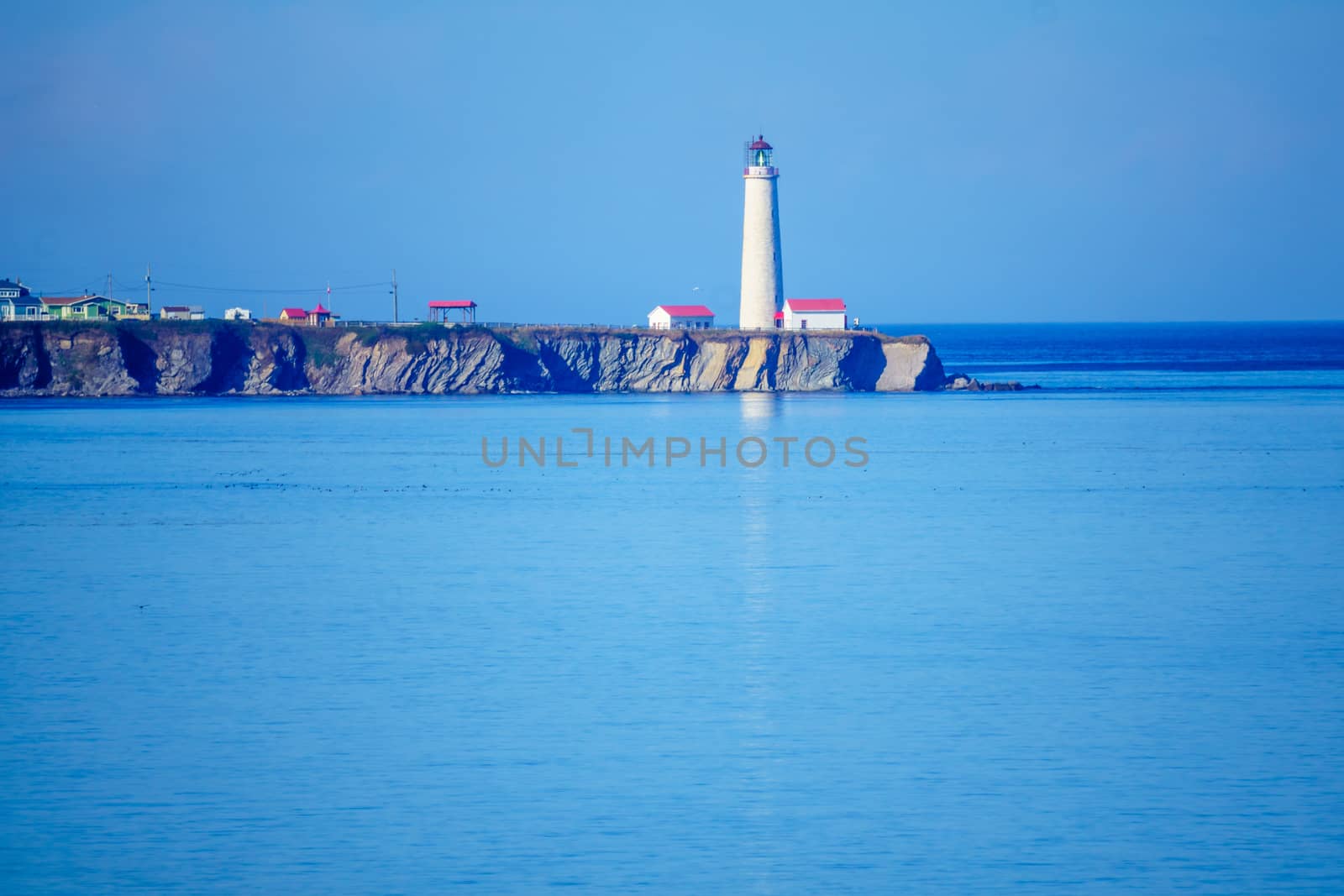 View of the Cap-des-Rosiers Lighthouse, Gaspe Peninsula, Quebec, Canada