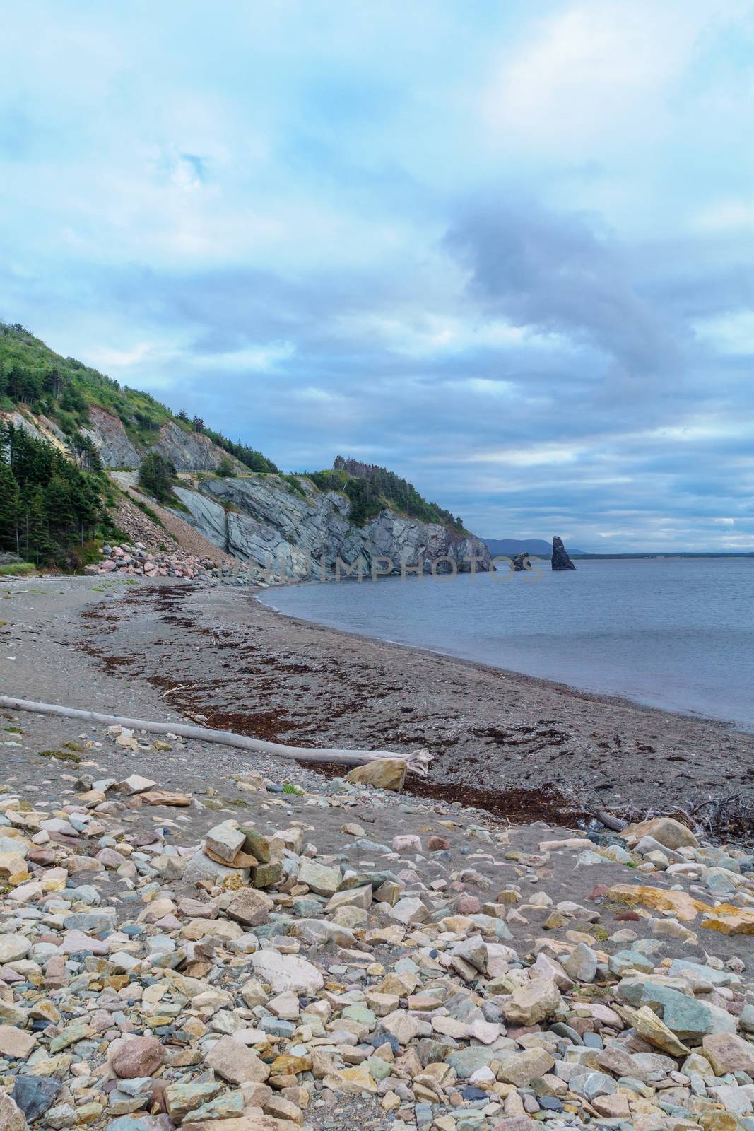 Landscape (near Le Buttereau) along the Cabot Trail, in Cape Breton island, Nova Scotia, Canada