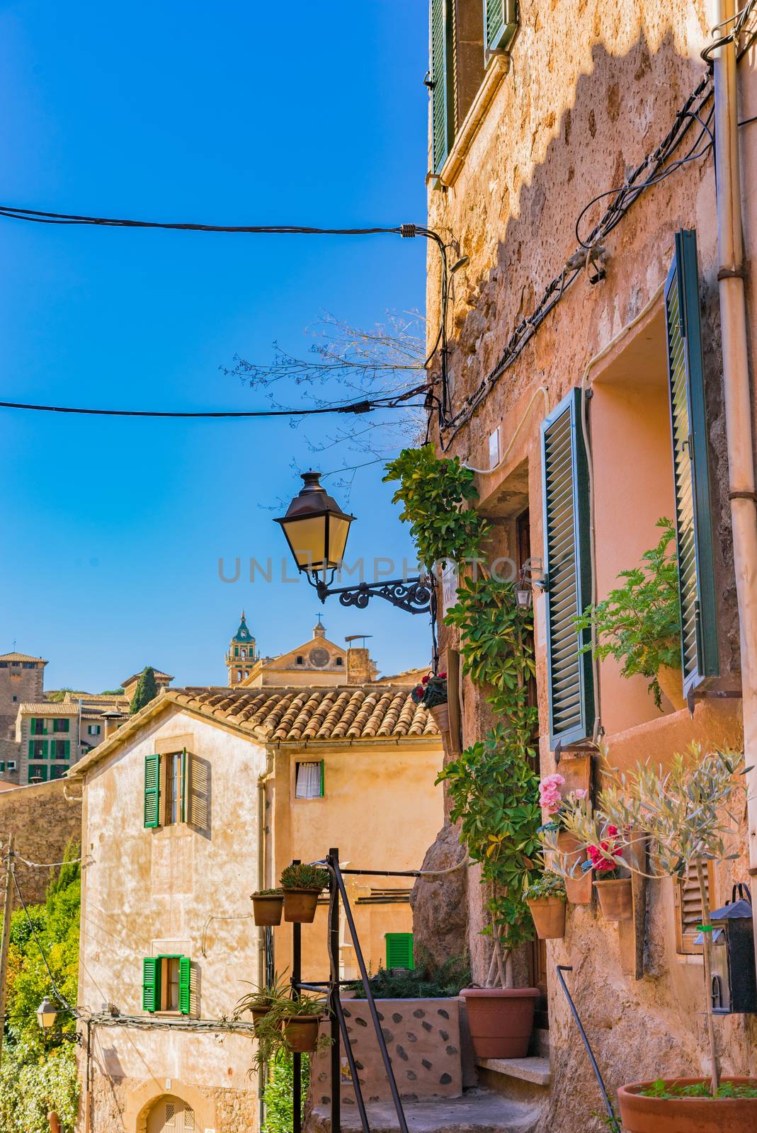 Romantic house in the old village of Valldemossa on Mallorca, Spain Balearic islands