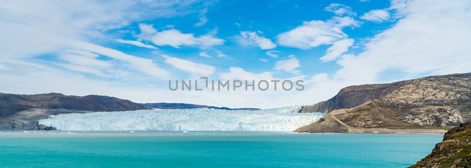 Glacier Eqi aka Ilulissat Glacier in Greenland - glacier front in West Greenland by Maridav