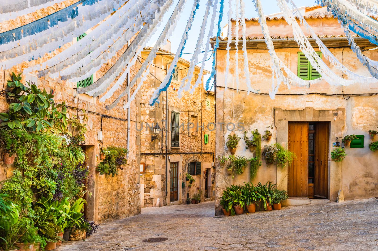Rustic old village of Valldemossa on Mallorca island, Spain