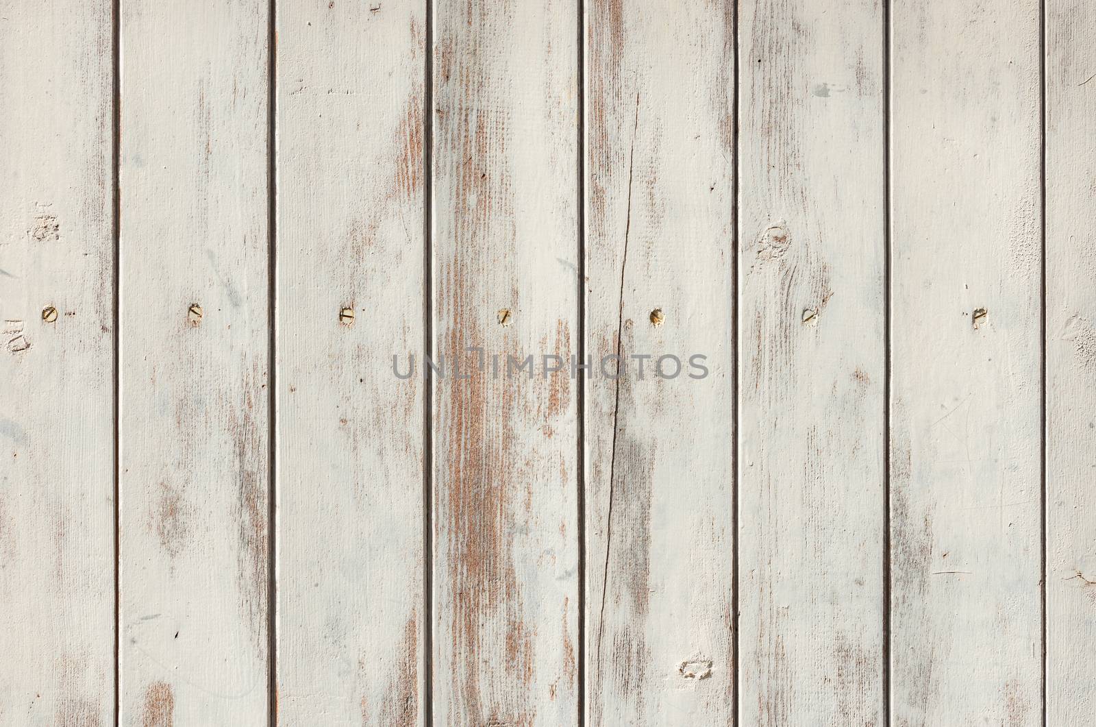 Vintage white painted wood for background texture
