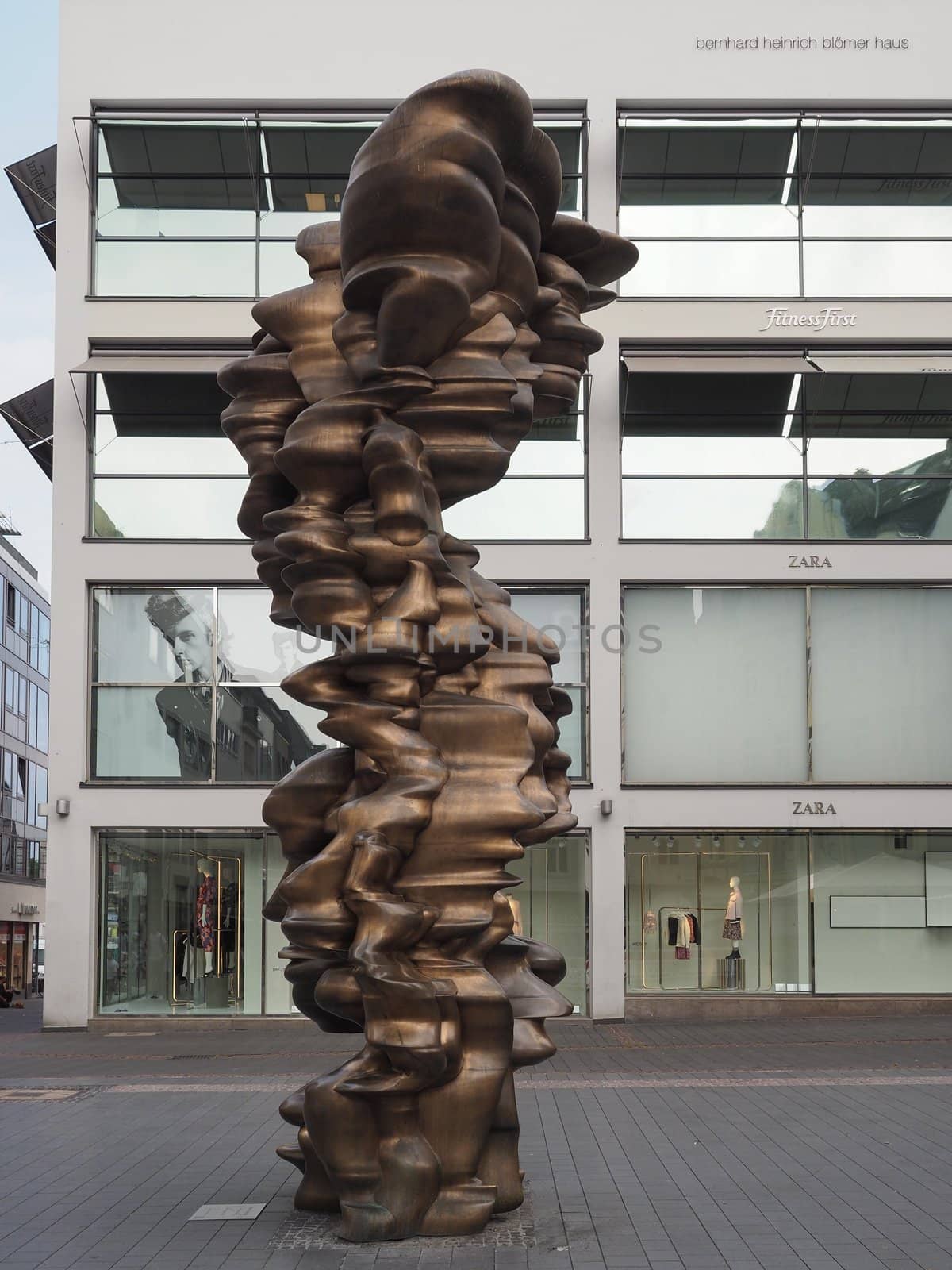 BONN, GERMANY - CIRCA AUGUST 2019: Mean Average sculpture by British artist Anthony Cragg