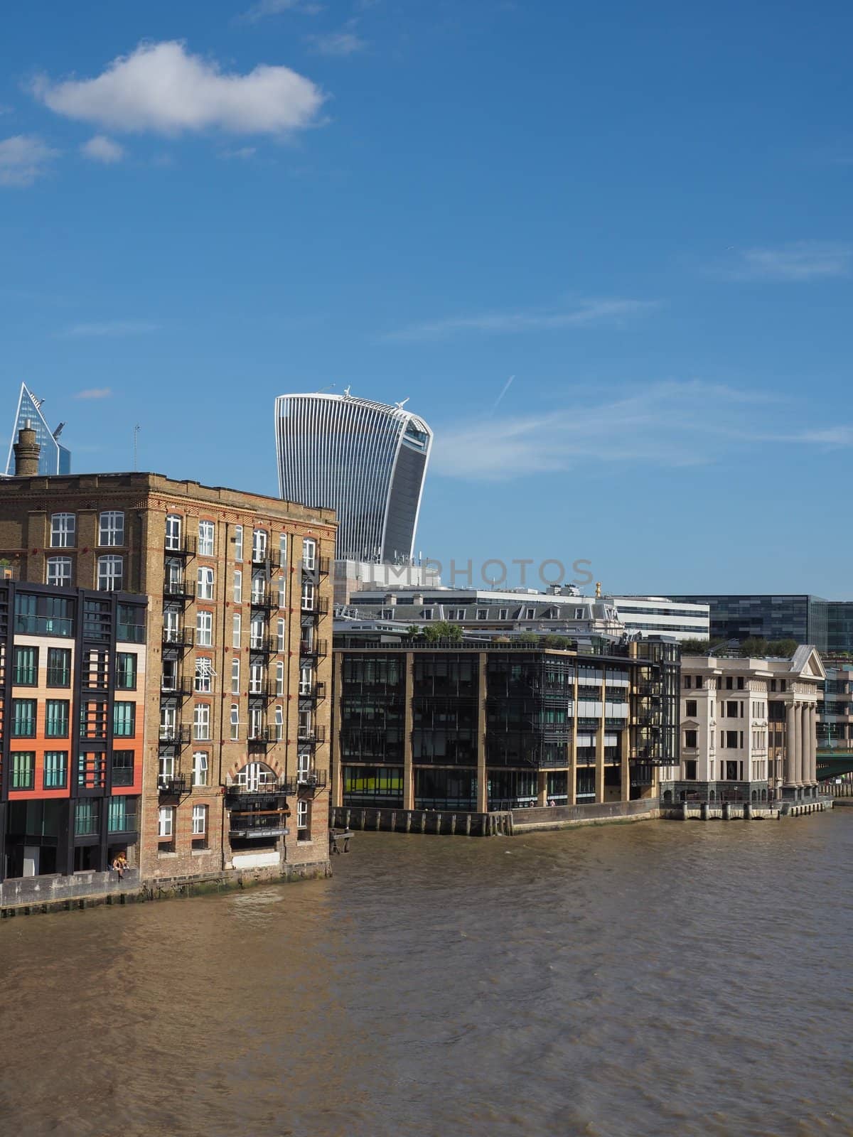 LONDON, UK - CIRCA SEPTEMBER 2019: Panoramic view of River Thames