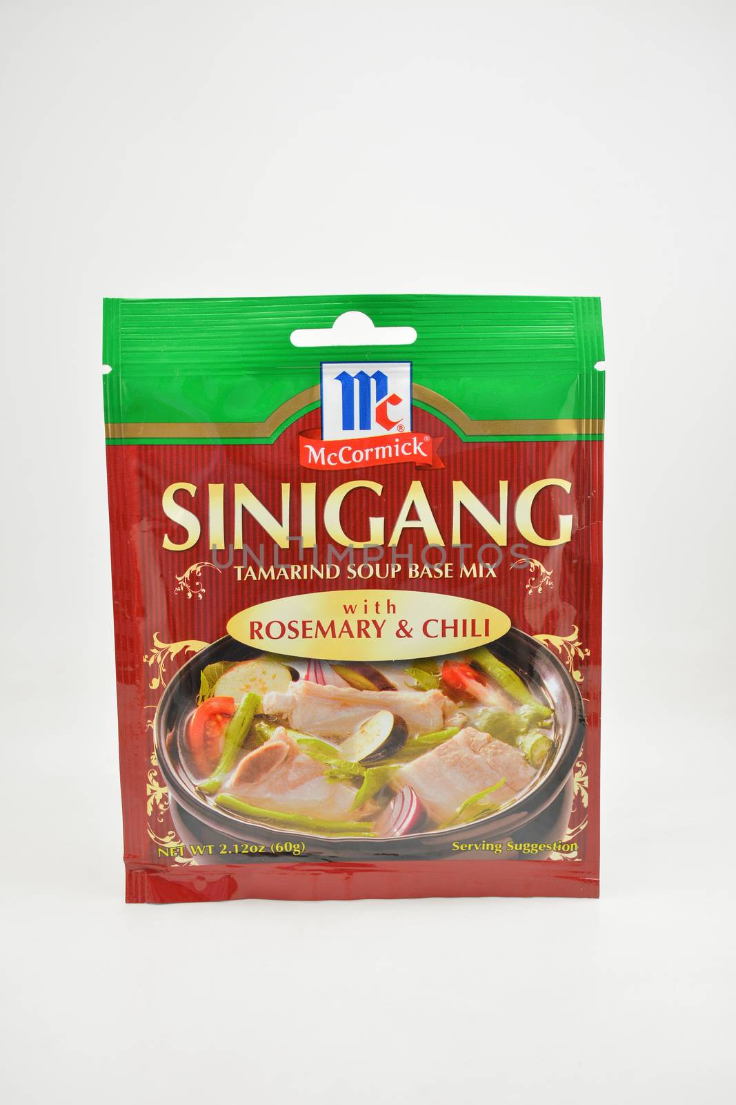 MANILA, PH - JUNE 26 - McCormick sinigang tamarind soup base mix with rosemary and chili on June 26, 2020 in Manila, Philippines.