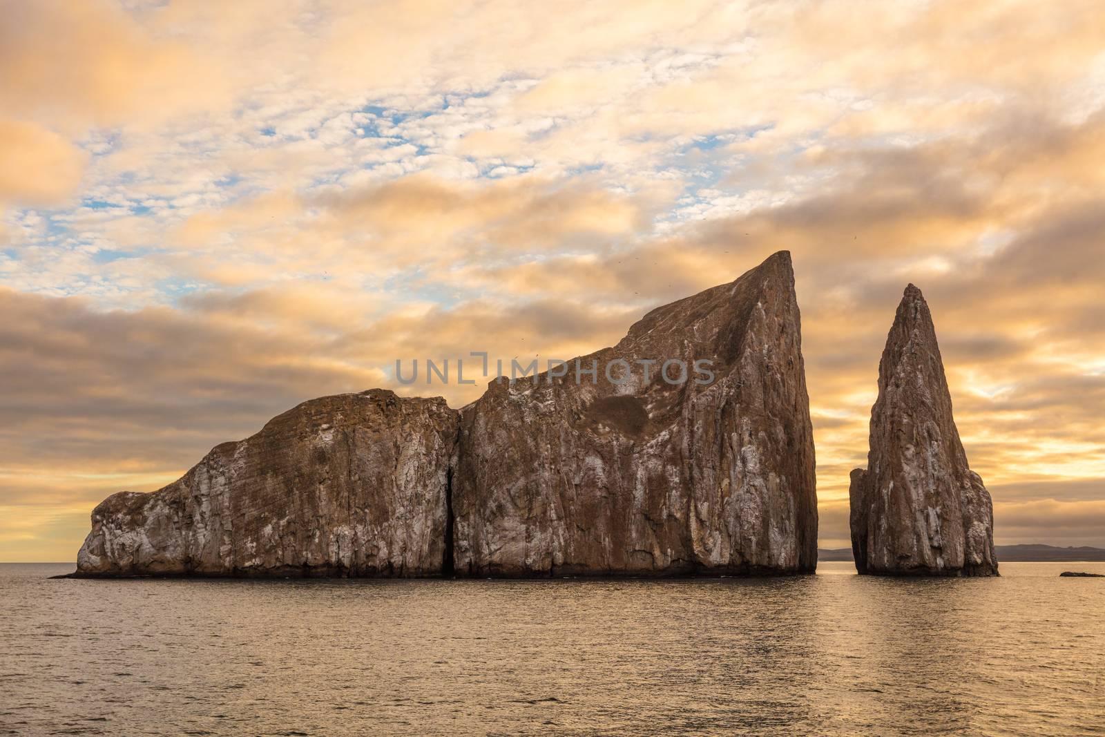 Galapagos Kicker Rock nature landscape - iconic landmark and tourist destination by Maridav