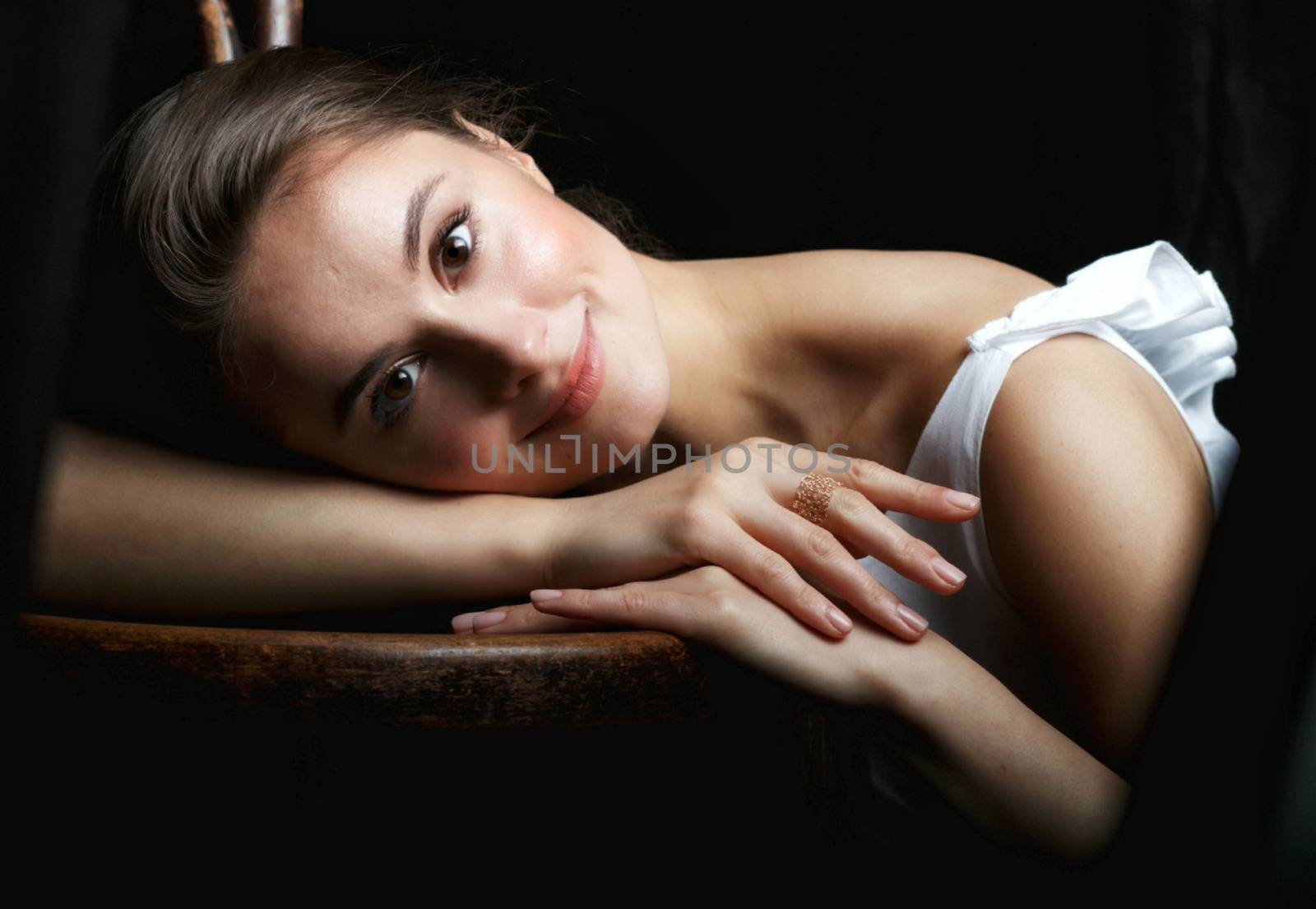 sexy woman on bed beauty young erotic body naked model underwear  by timwit