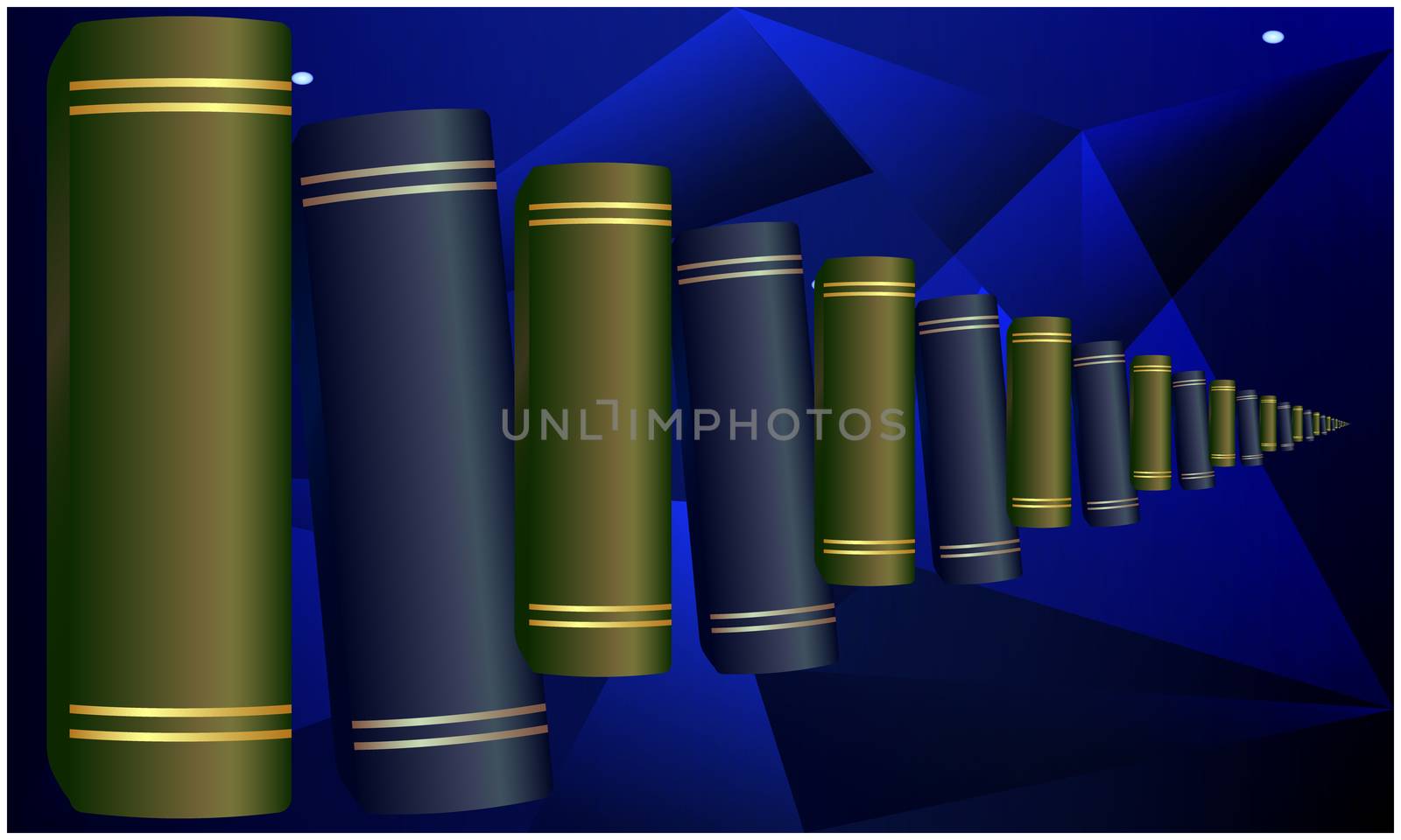 digital textile design of books on abstract background