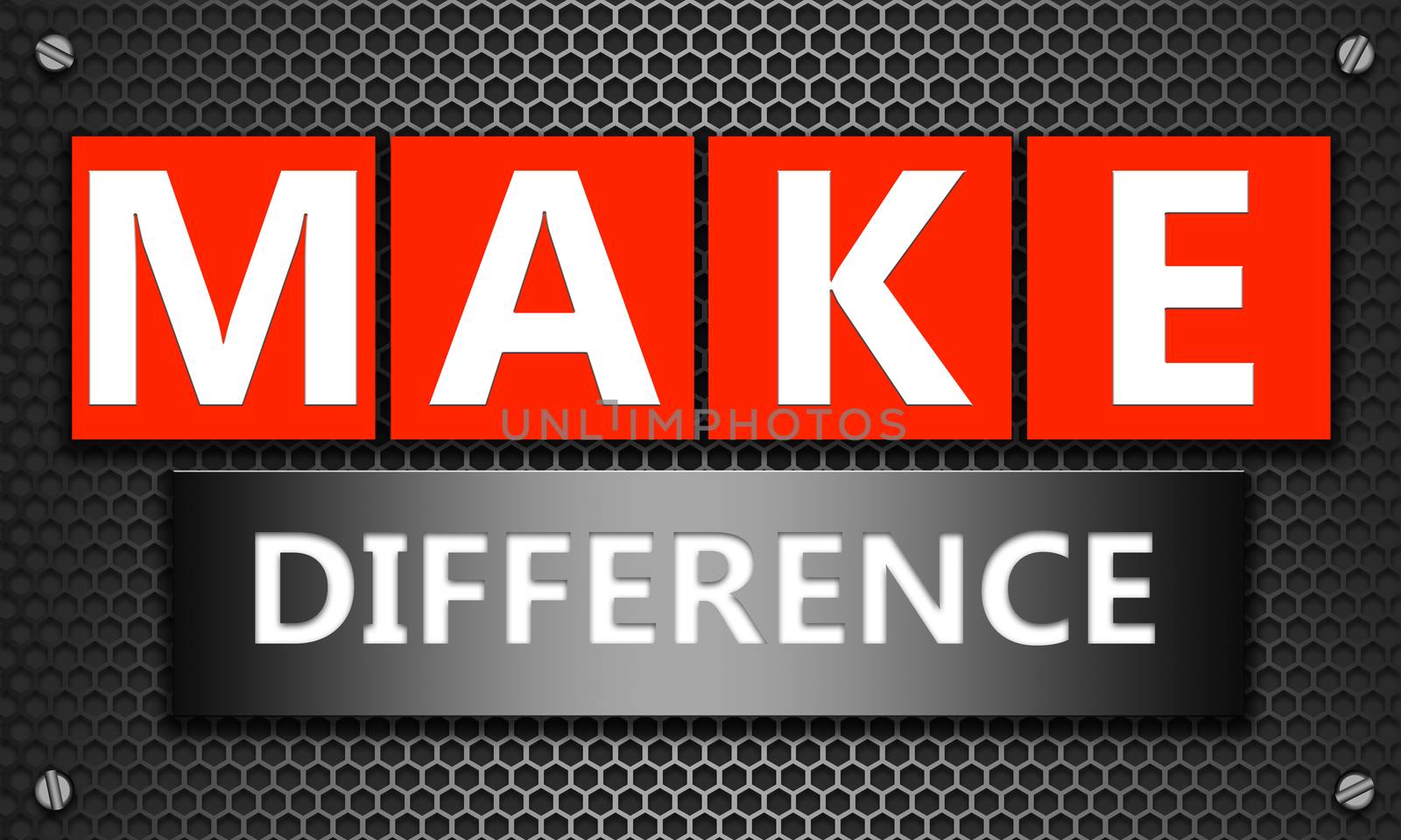 Make difference concept on mesh hexagon background by tang90246