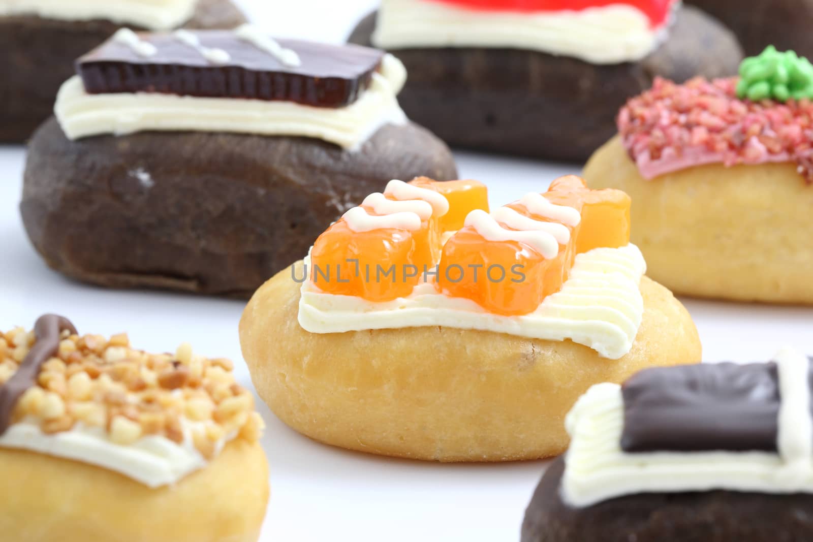 Donut sushi isolated in white background by piyato