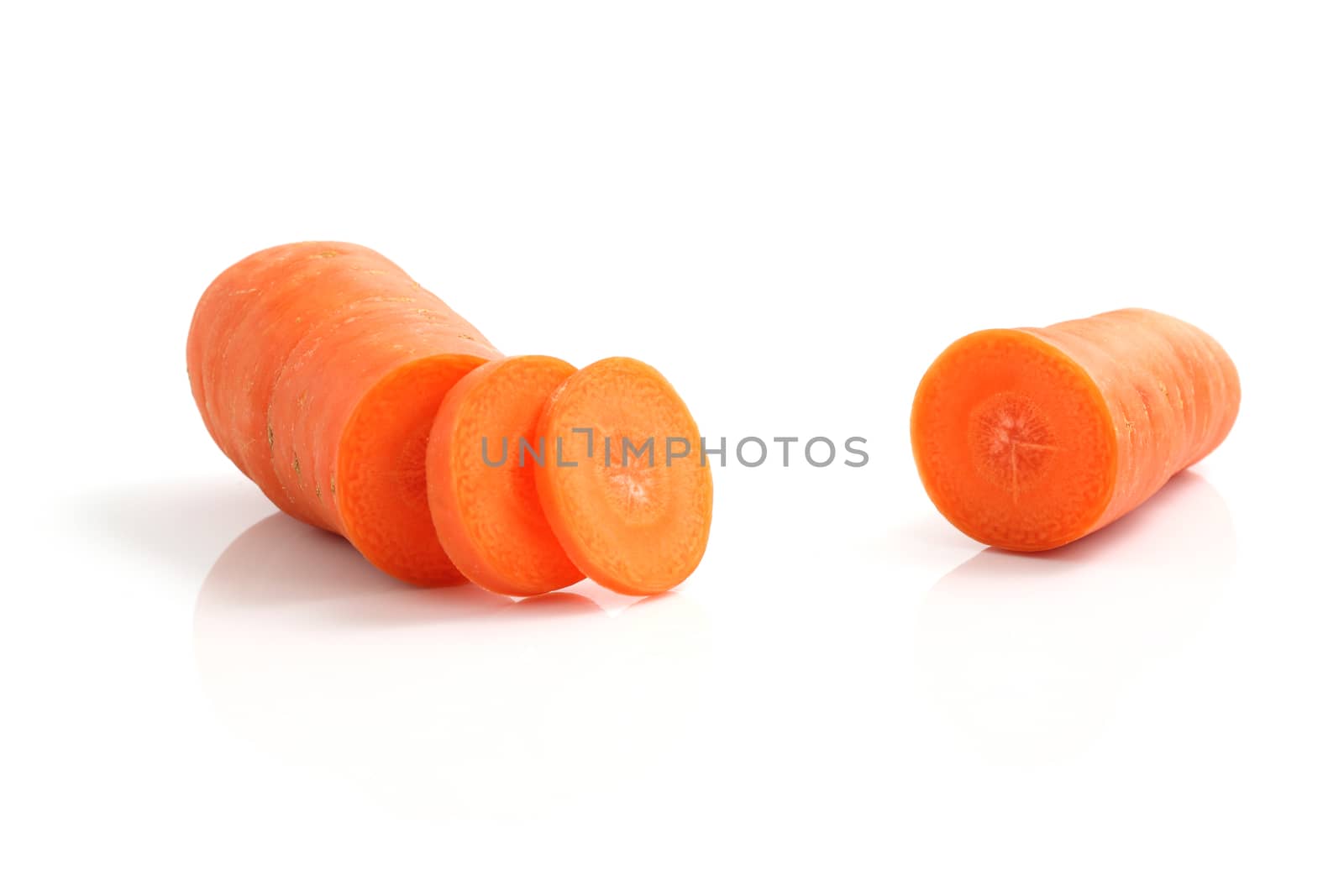 Carrot isolated in white background by piyato
