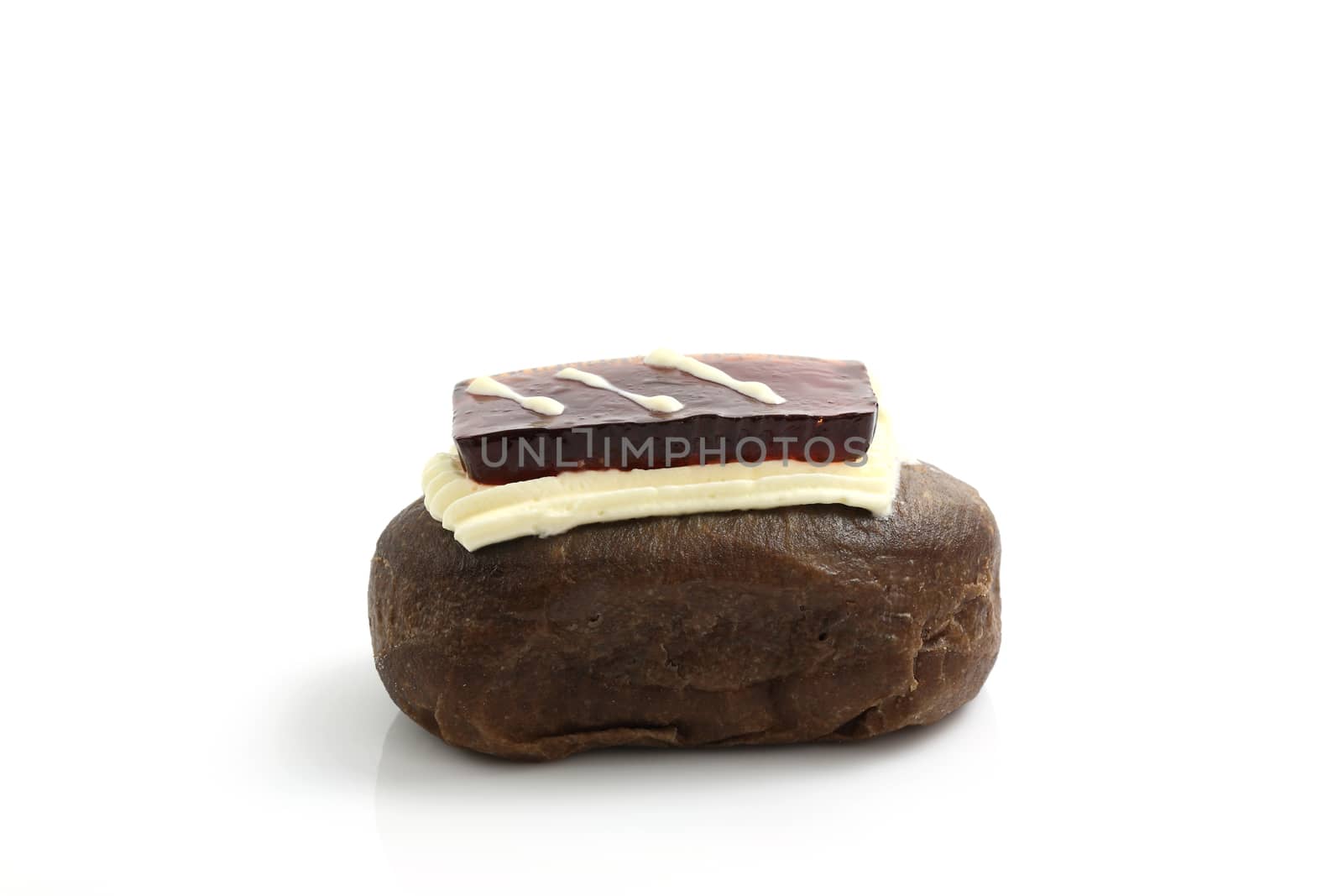 Chocolate Donut isolated in white background by piyato