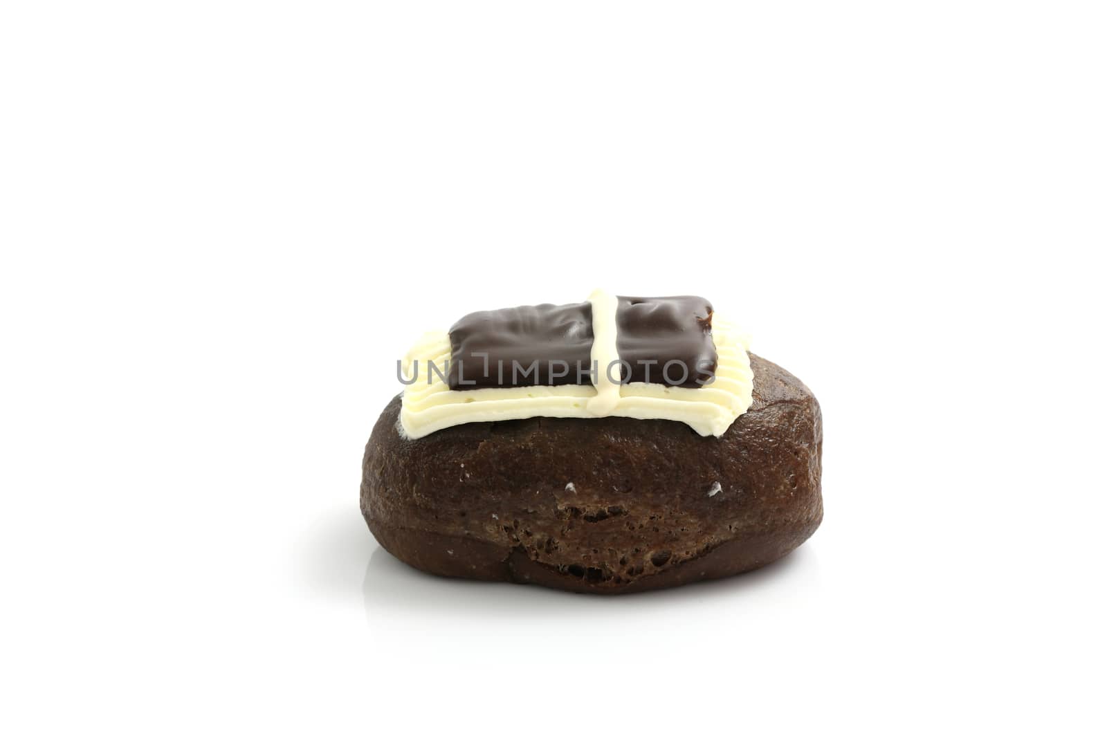 Chocolate Donut isolated in white background by piyato