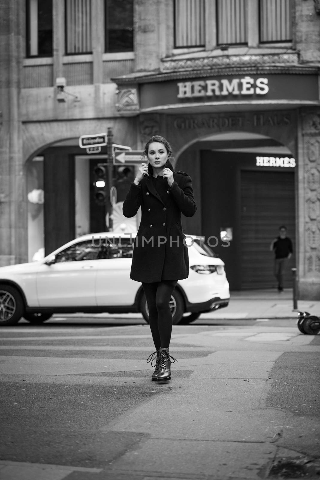 woman on street business portrait model person young beauty fashion