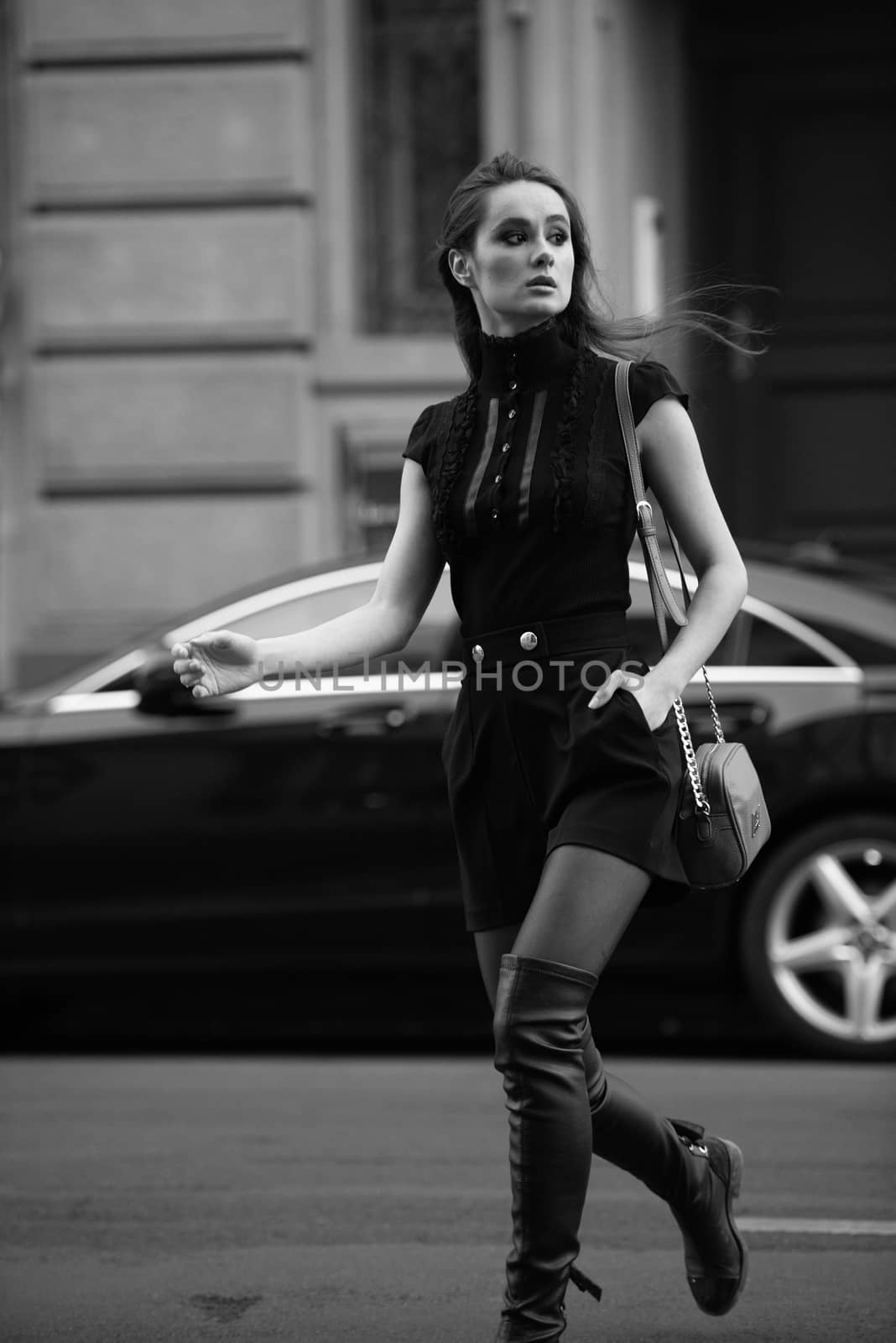 woman on street business portrait model person young beauty walking by timwit