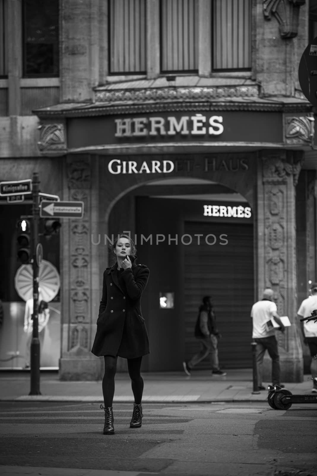 woman on street business portrait model person young beauty walking by timwit