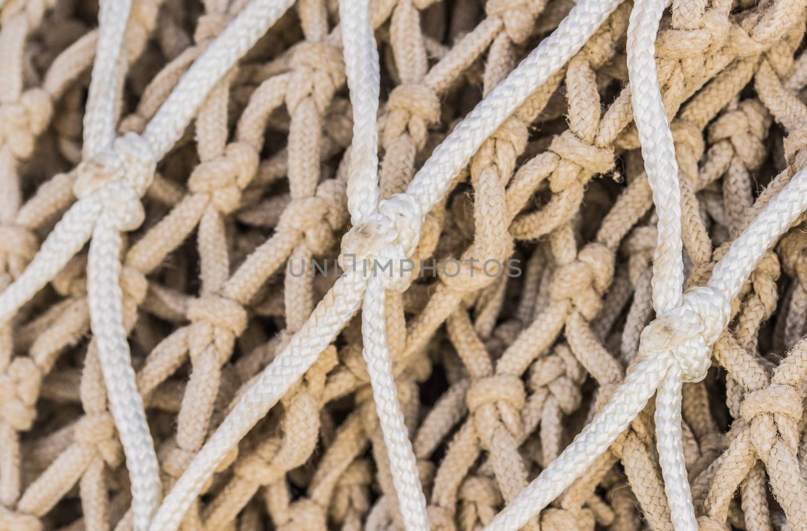 Close-up of maritime fish net pattern texture