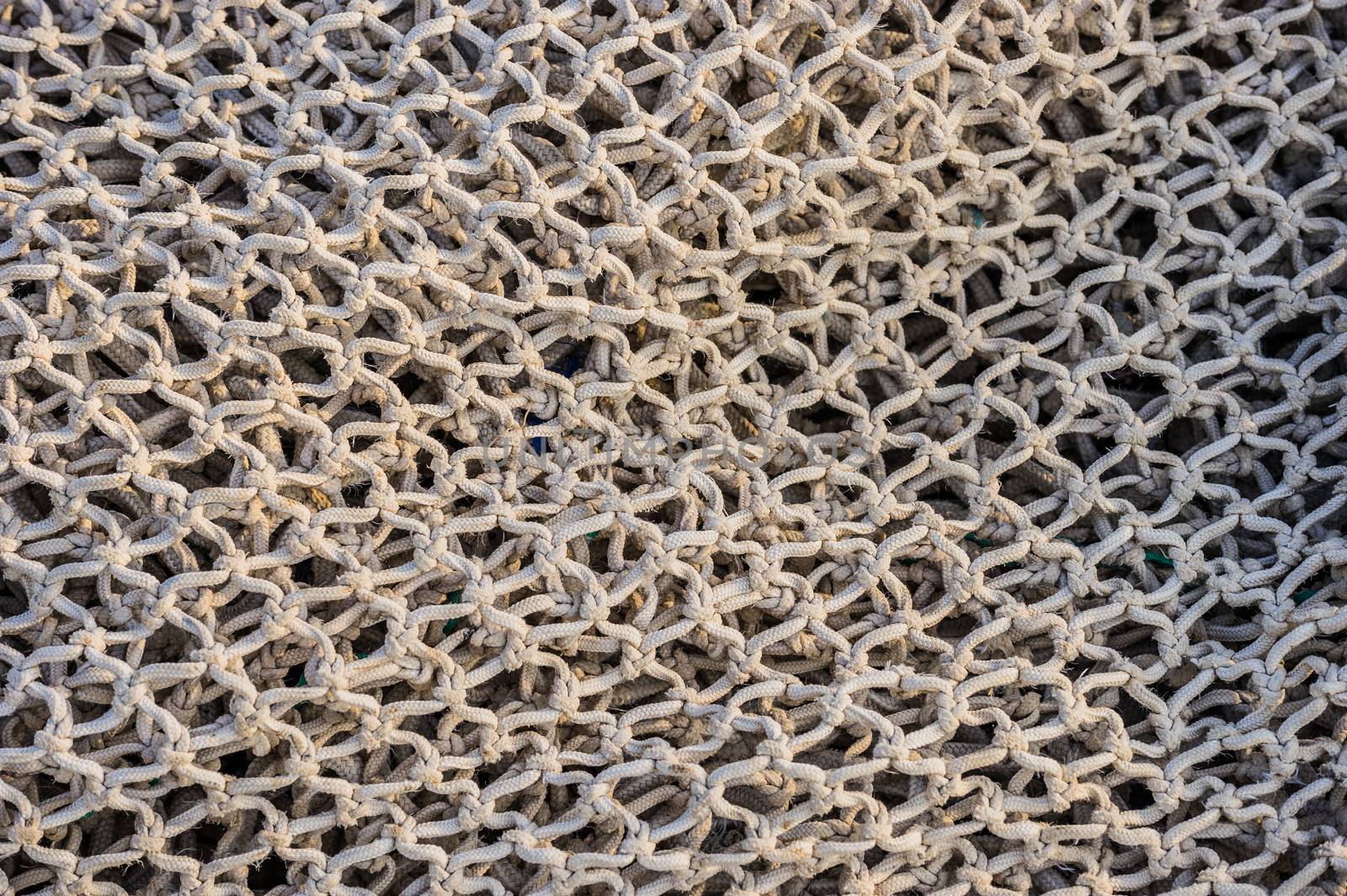 Close-up of fishing nets pattern background