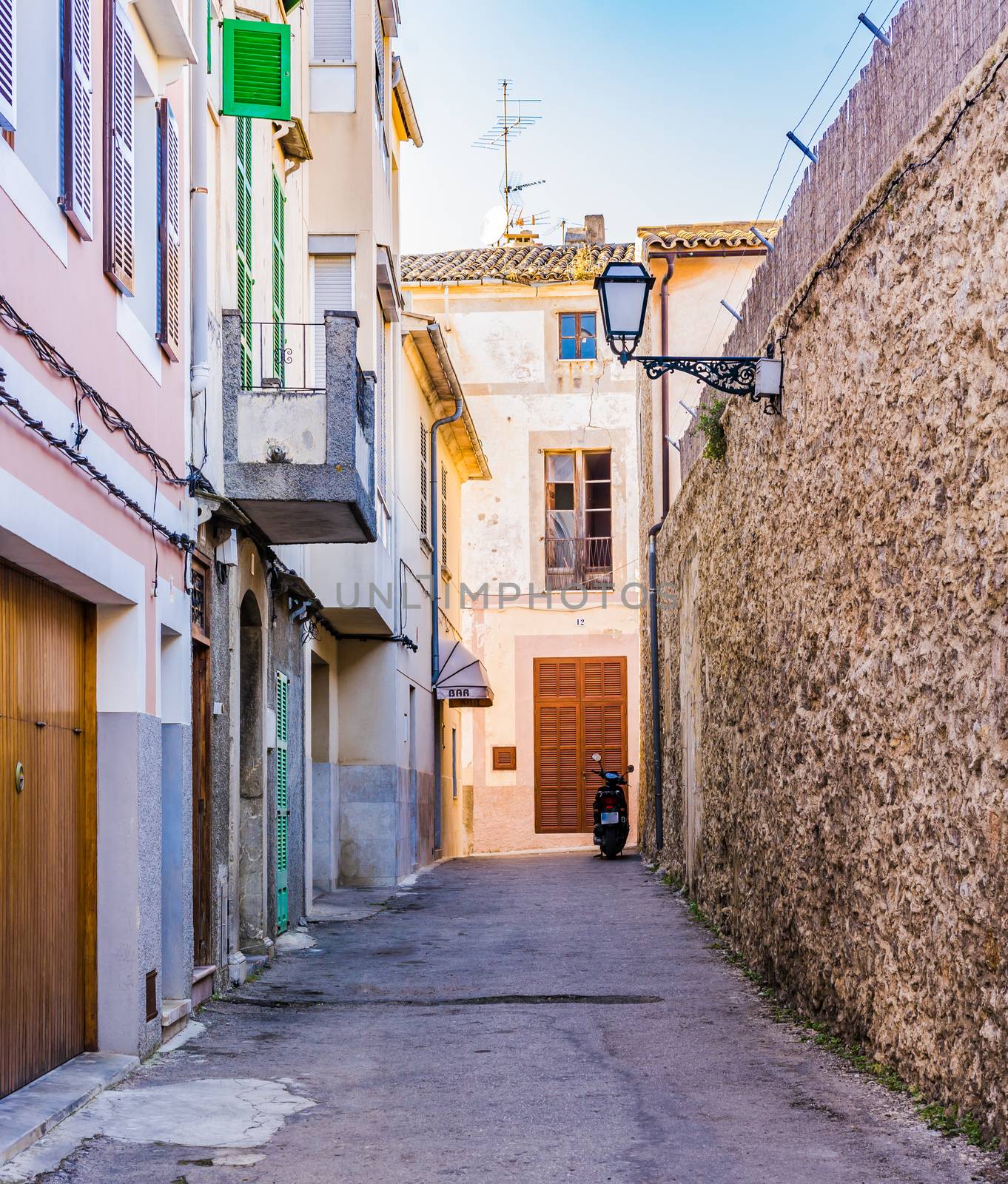 Street in Arta old mediterranean town on 


Majorca island, Spain