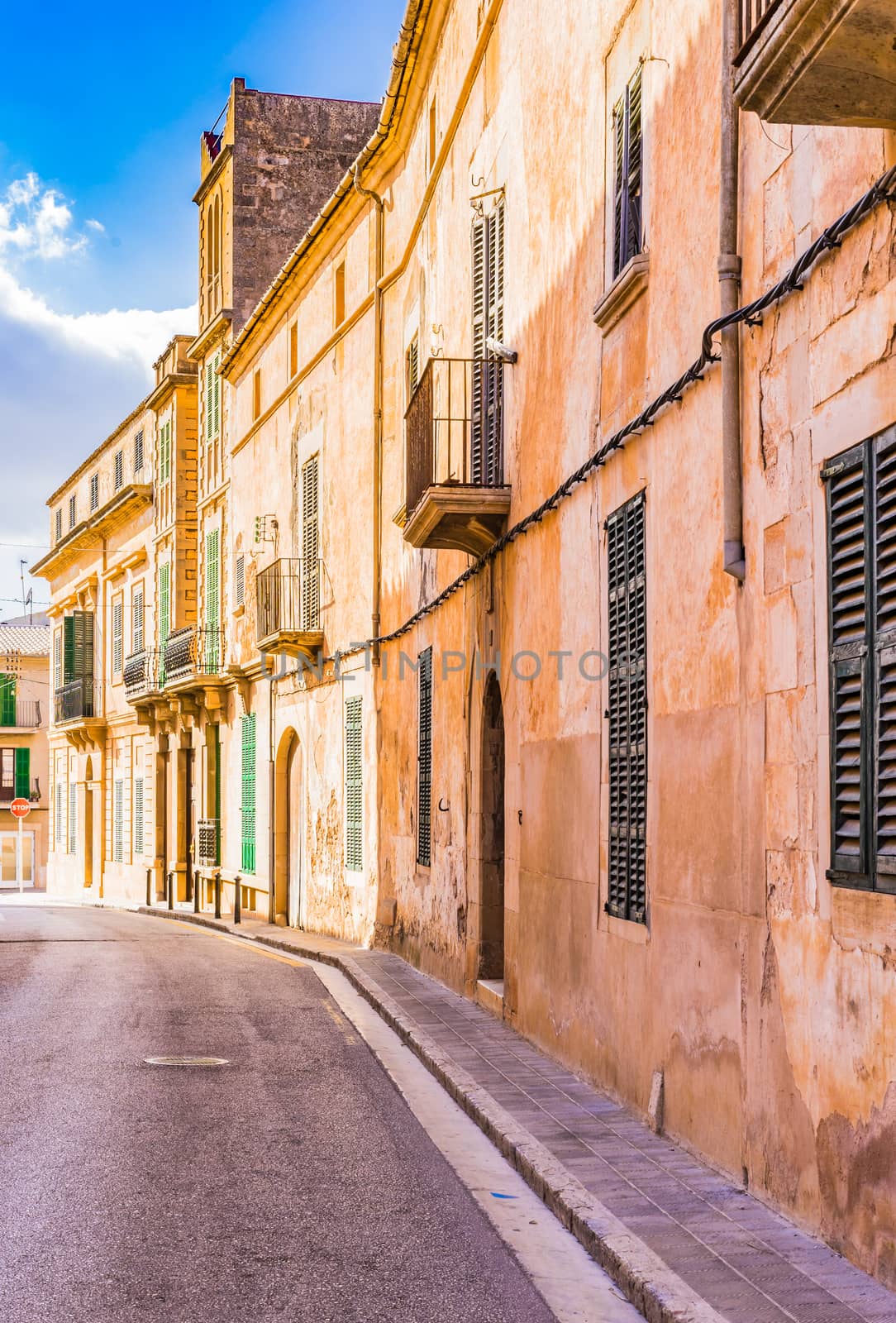 Spain Majorca, street in the old town of Santanyi