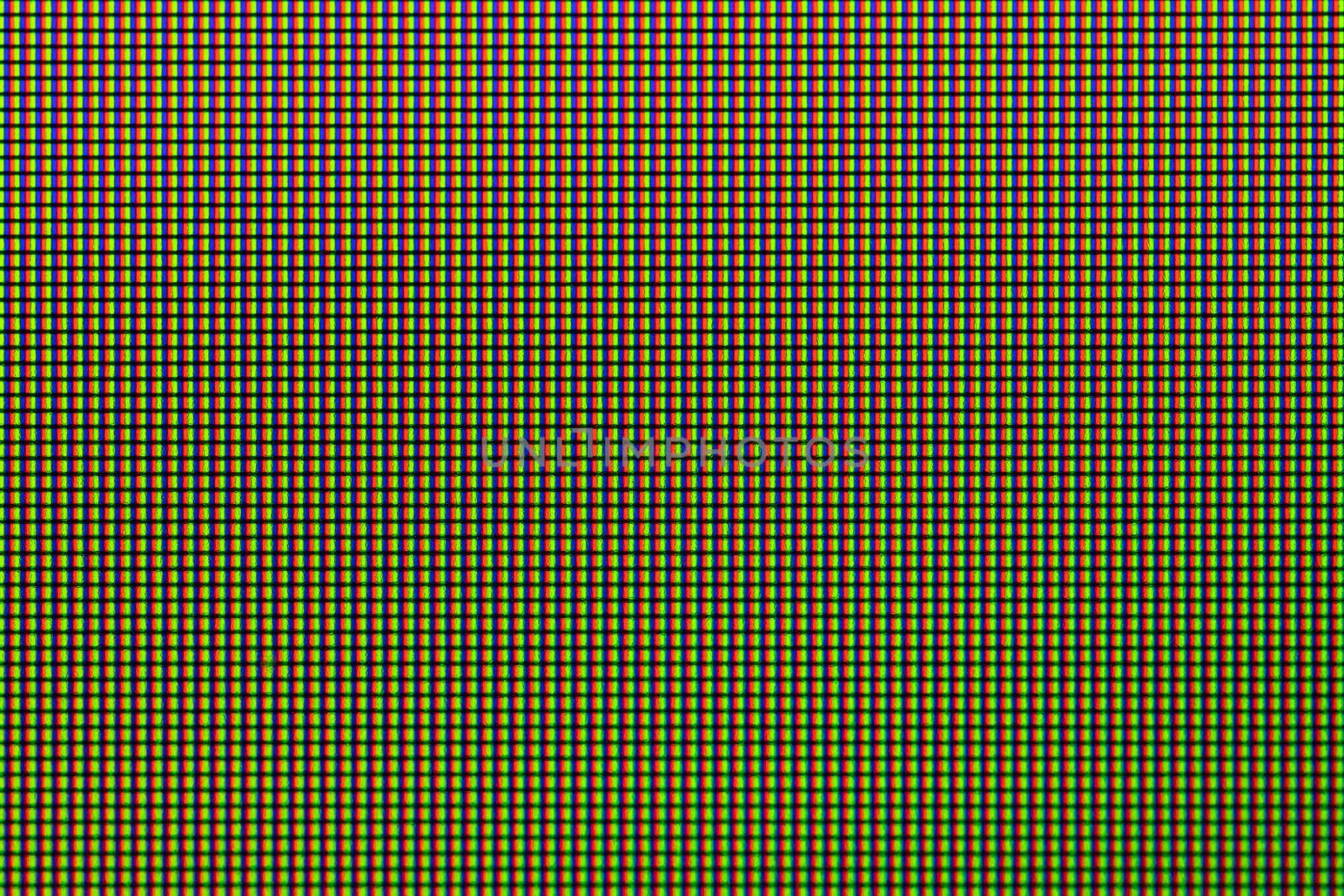 Closeup LED diode from LED computer monitor screen display panel for design.