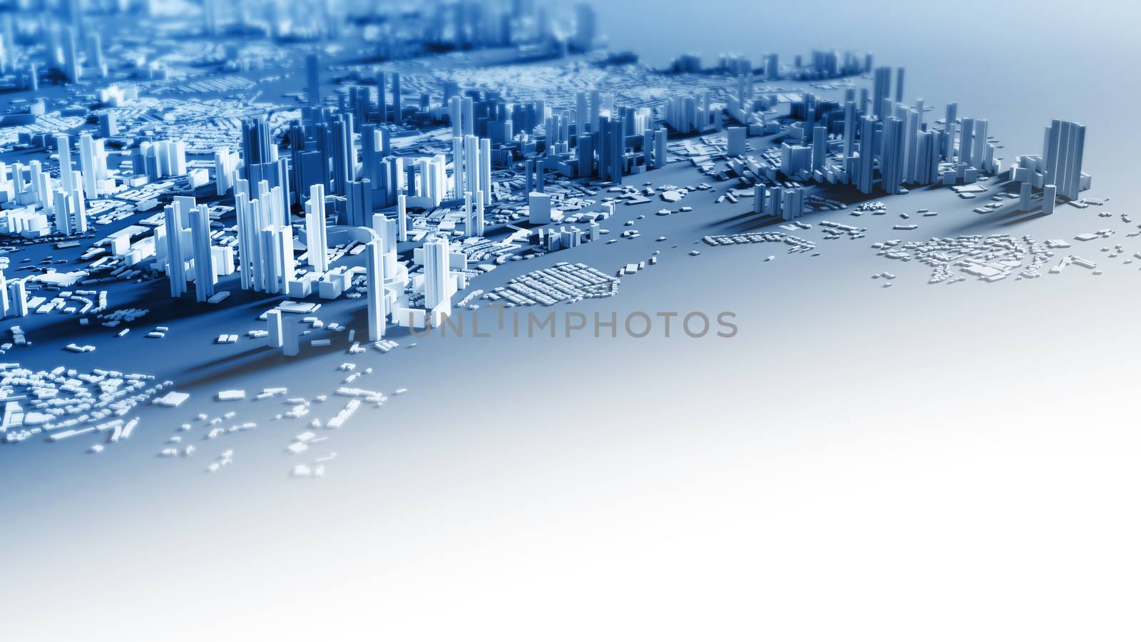 Smart city design background with copy space 3d render by Myimagine