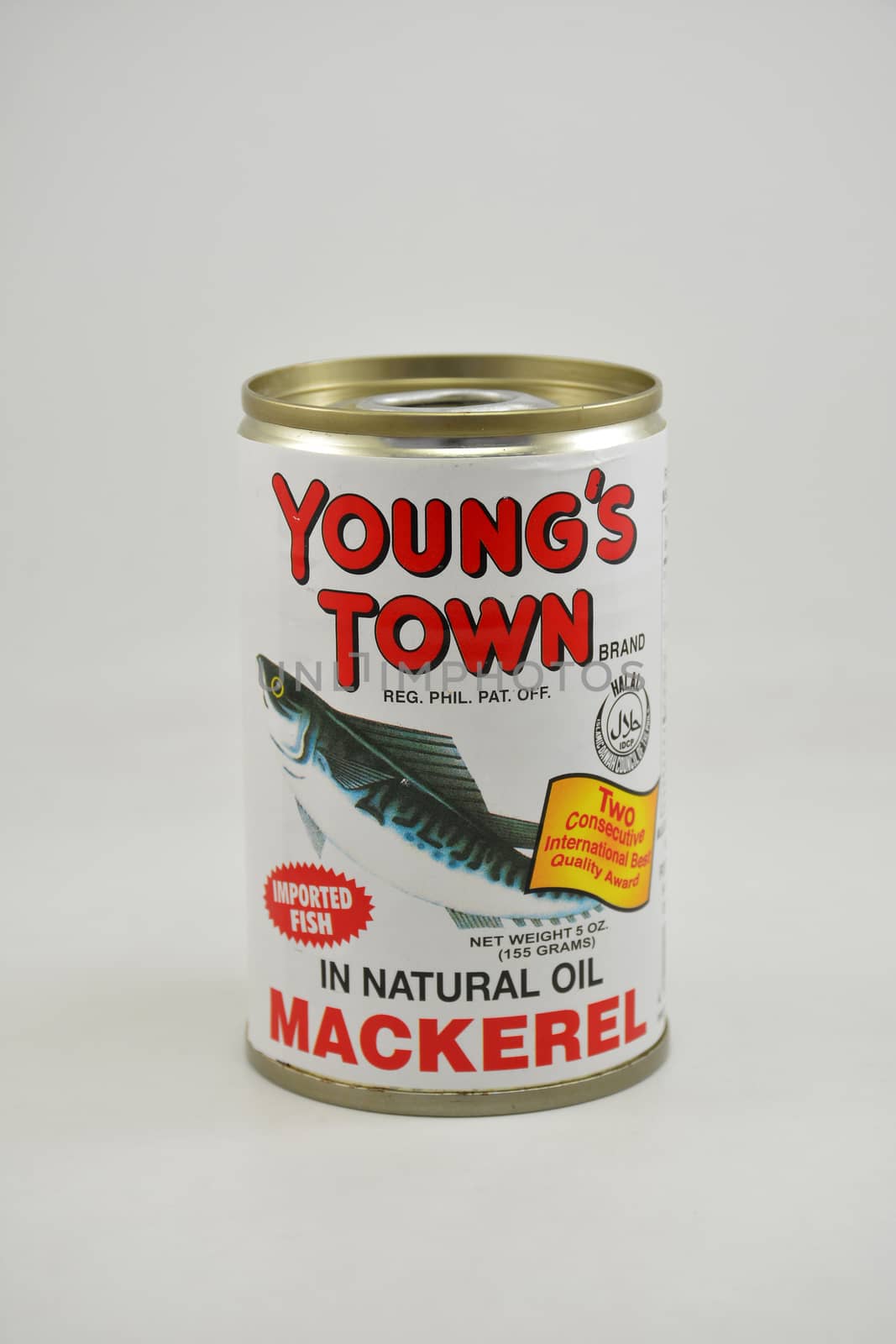 MANILA, PH - JUNE 26 - Youngs town mackerel fish can on June 26, 2020 in Manila, Philippines.