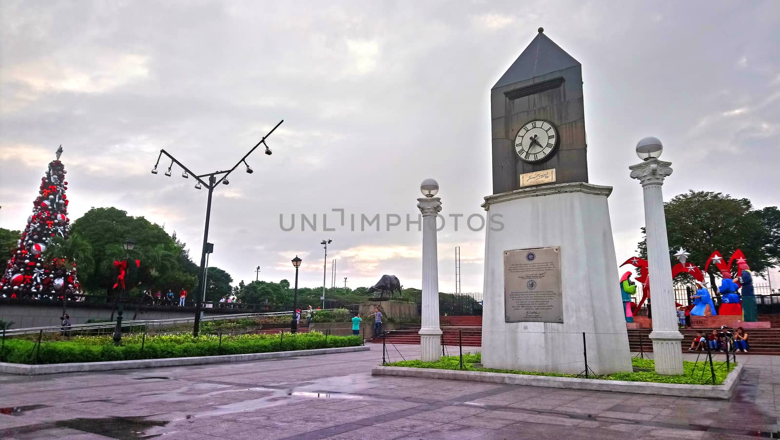 MANILA, PH - JAN 2 - Memorial clock on January 2, 2017 in Manila, Philippines.